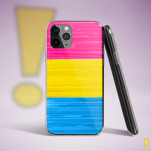 Pansexual Pride Flag Paint Strokes Clear Case for iPhone®
