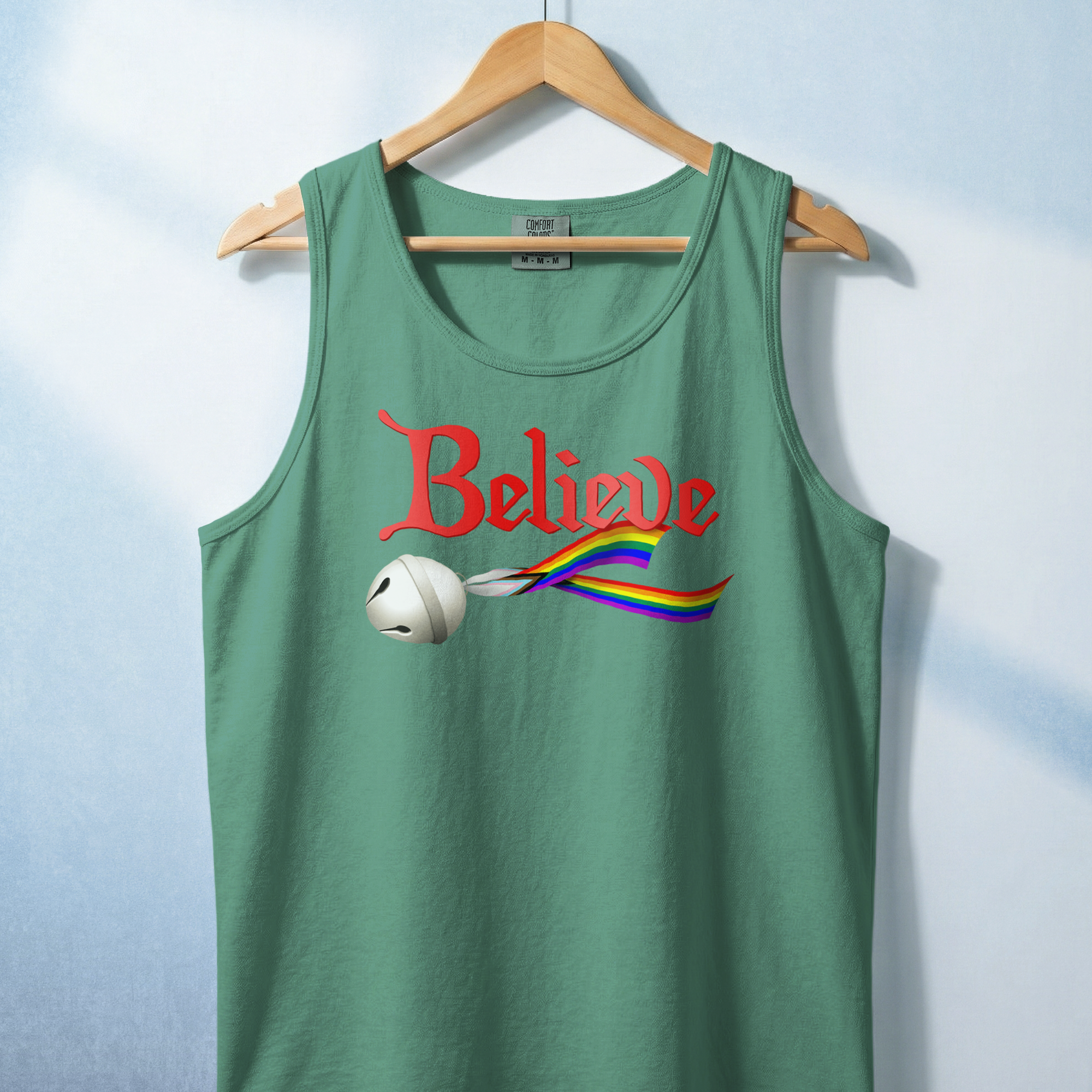Believe Custom Pride Ribbon Tank Top
