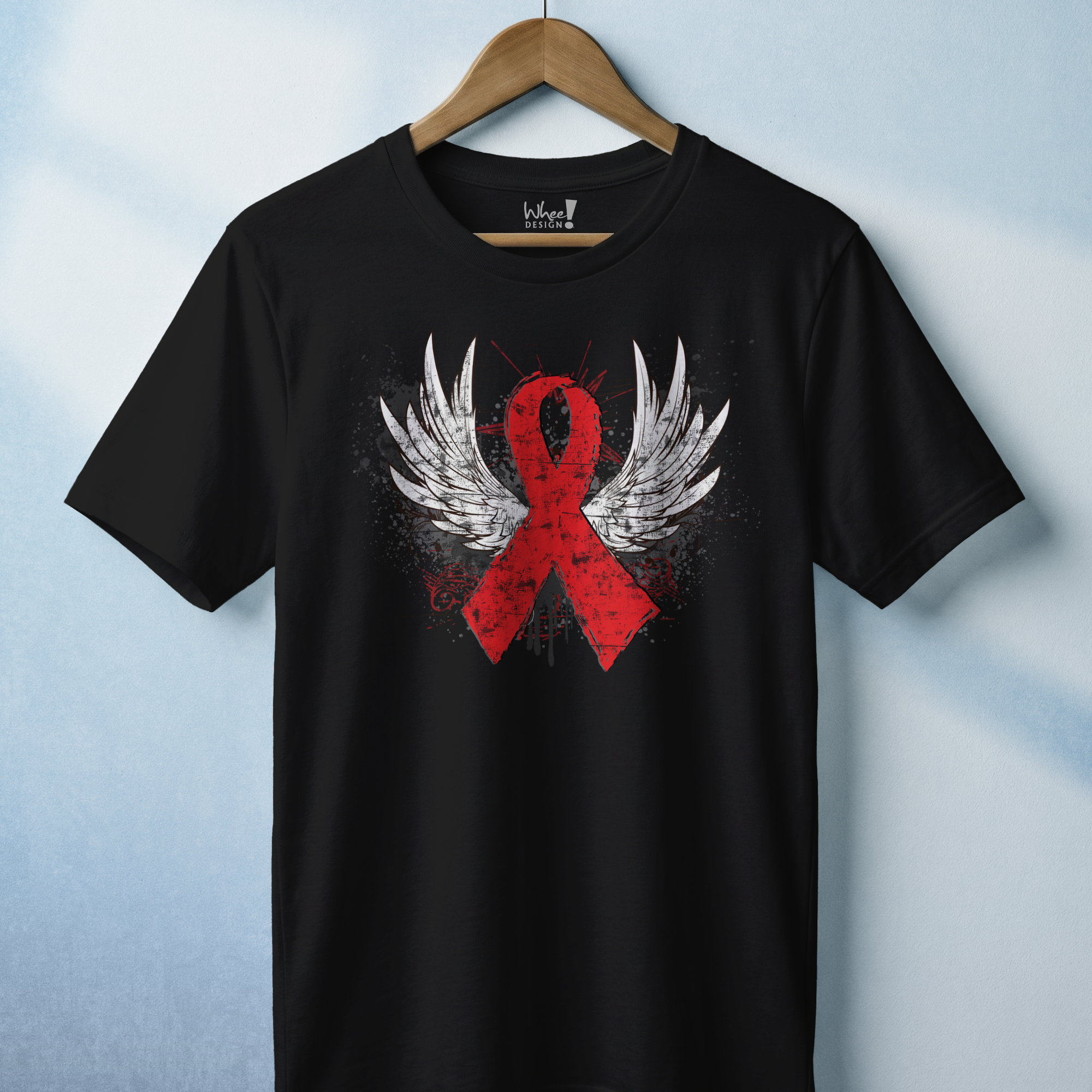 Winged Red Ribbon - World AIDS Day T-Shirt