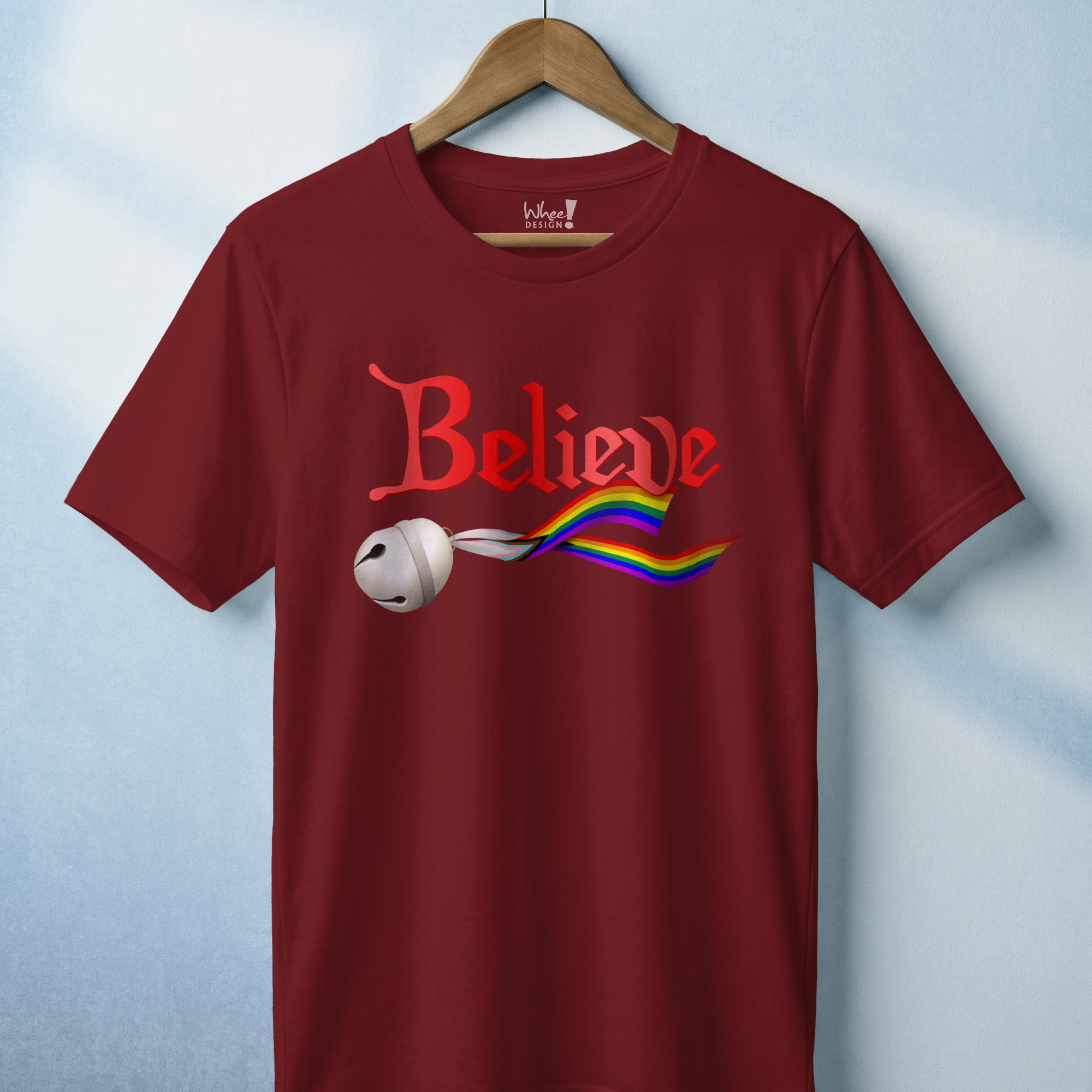 Custom Pride Believe Jingle Bell T-Shirt