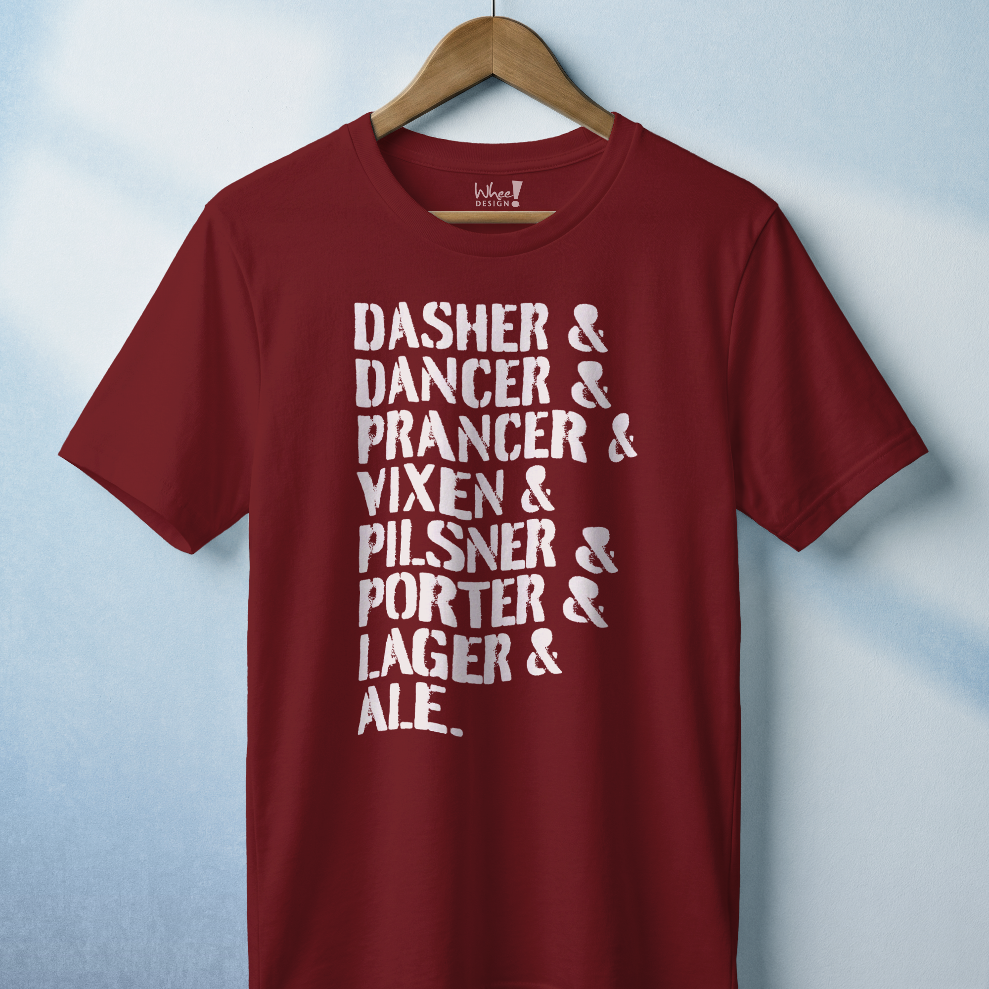 Dasher, Dancer & Lager Reindeer Beer Tee