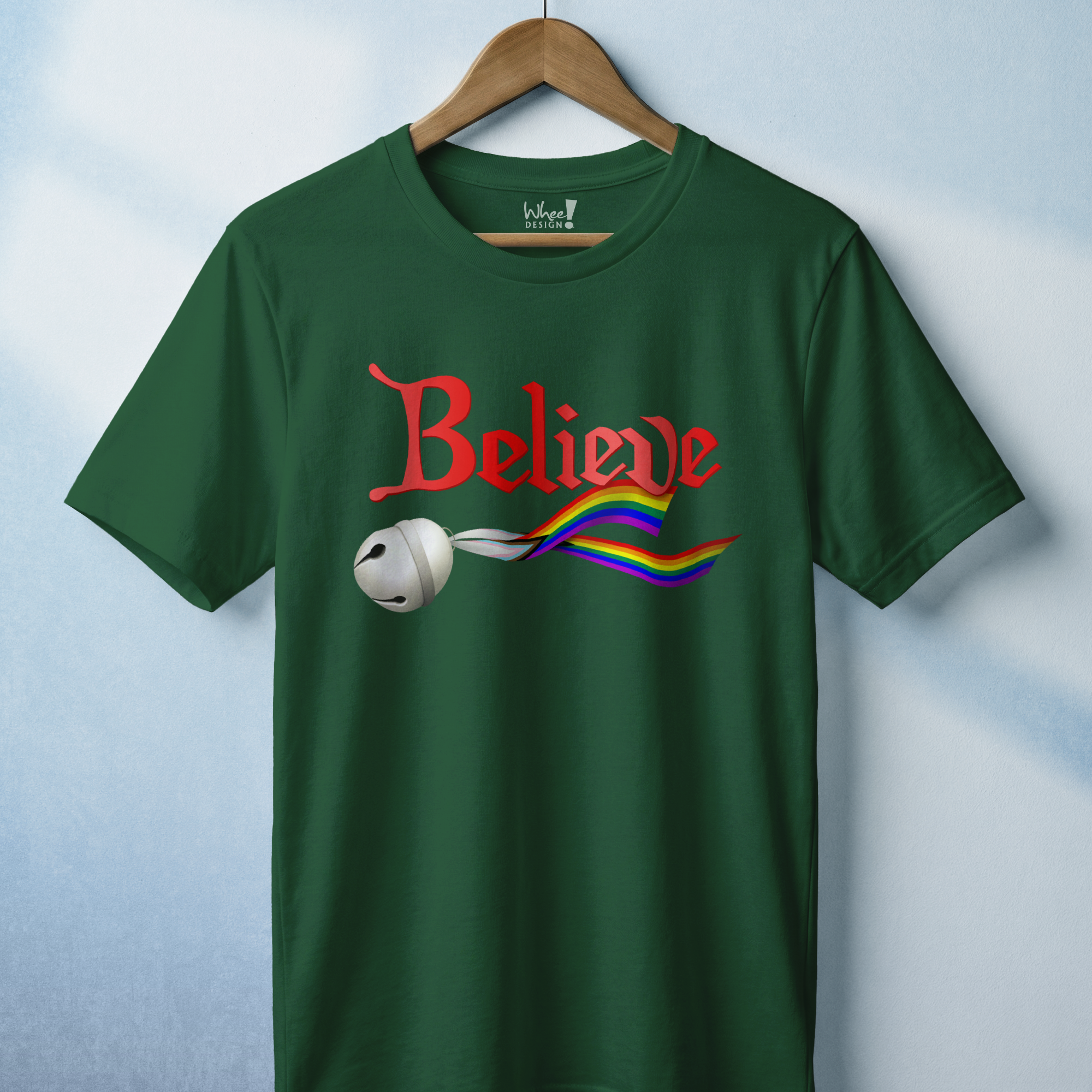Custom Pride Believe Jingle Bell T-Shirt
