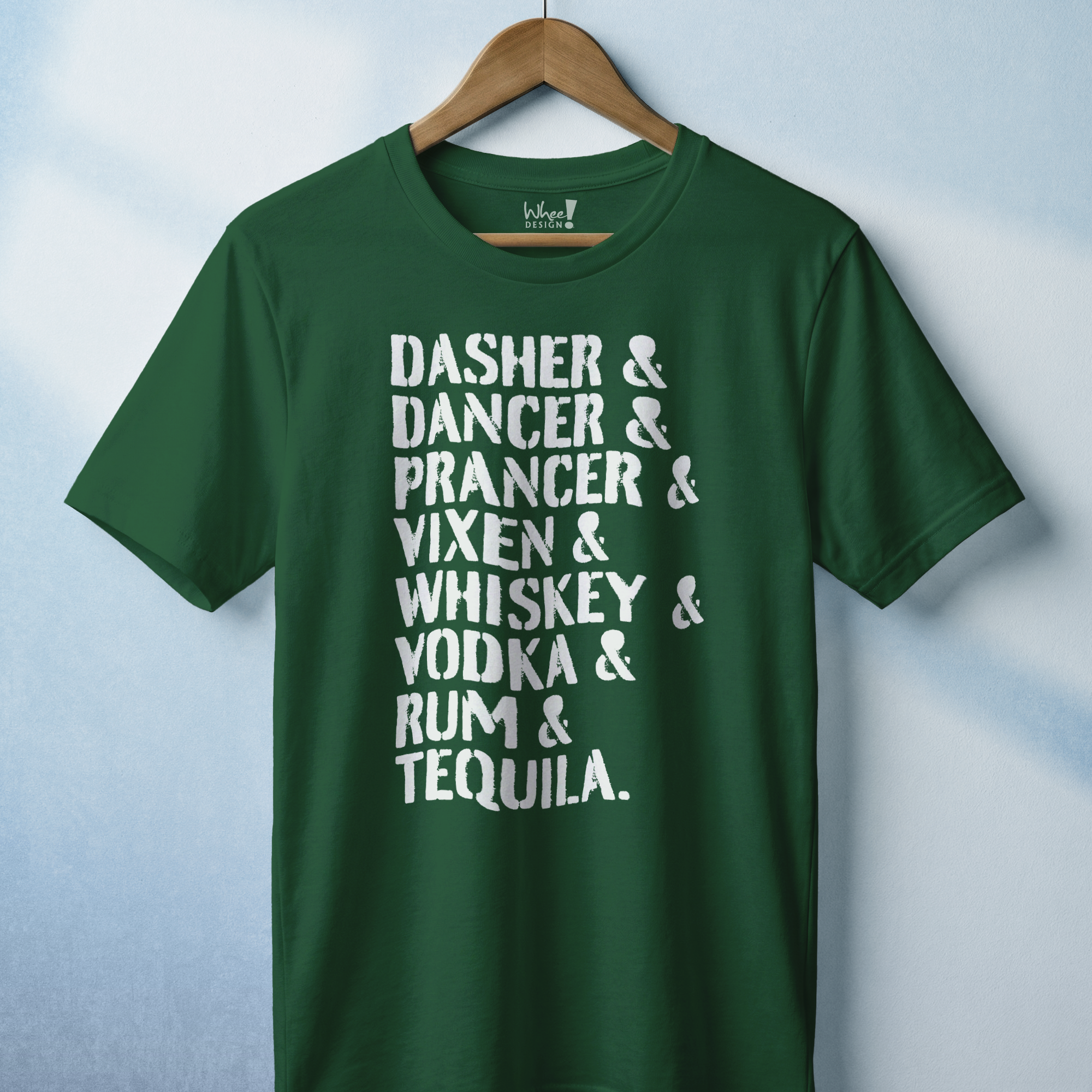 Dasher, Dancer & Tequila Holiday Spirits Tee