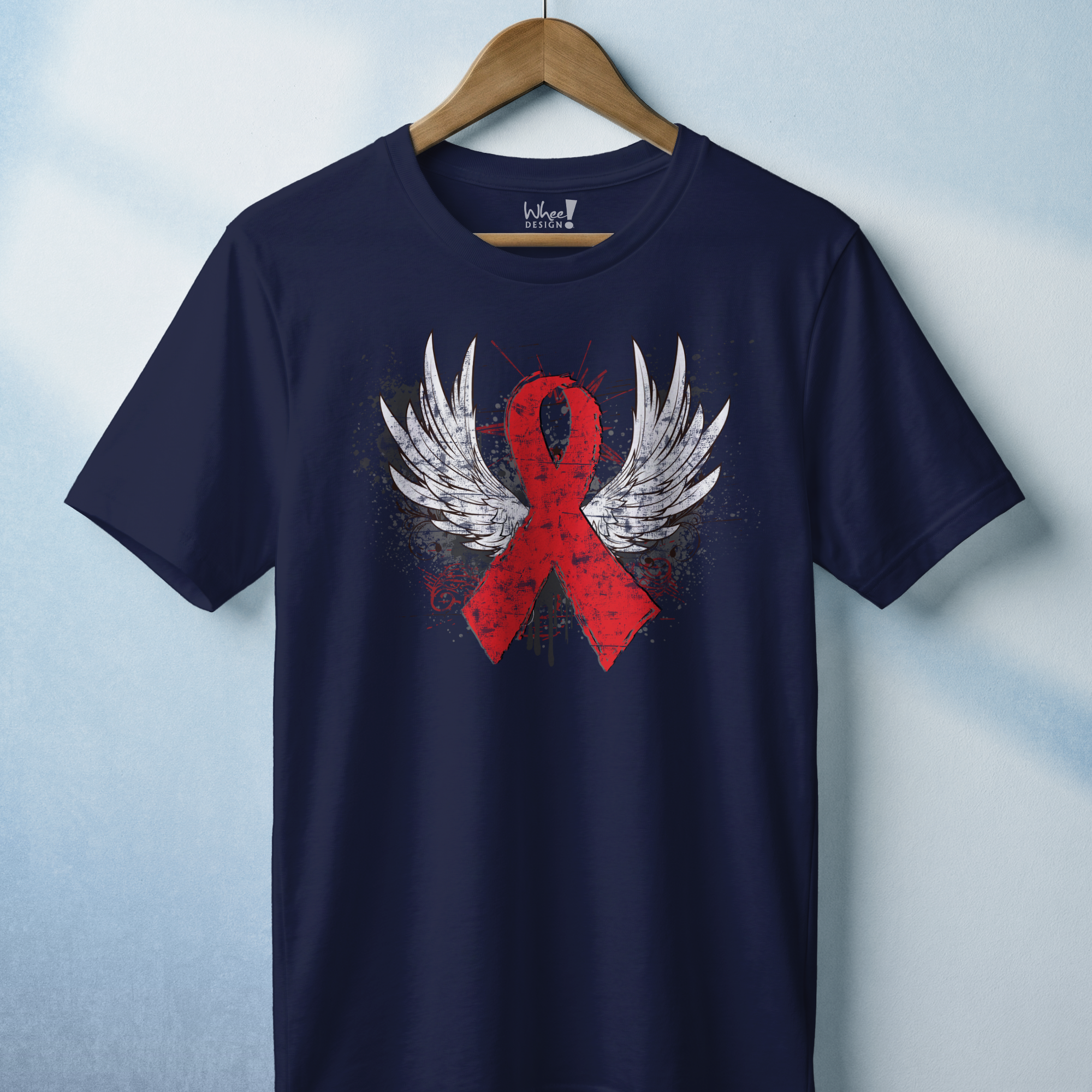 Winged Red Ribbon - World AIDS Day T-Shirt