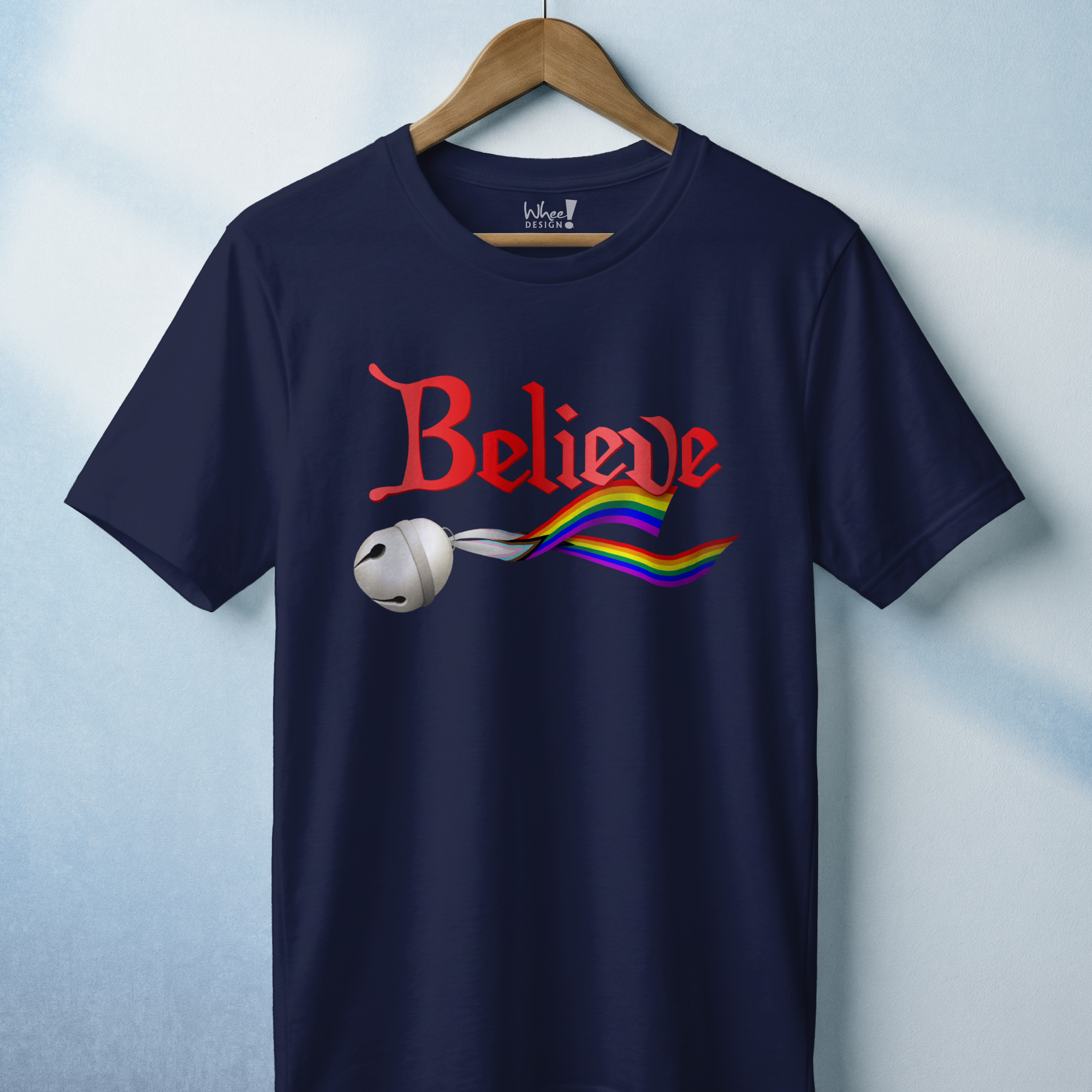 Custom Pride Believe Jingle Bell T-Shirt