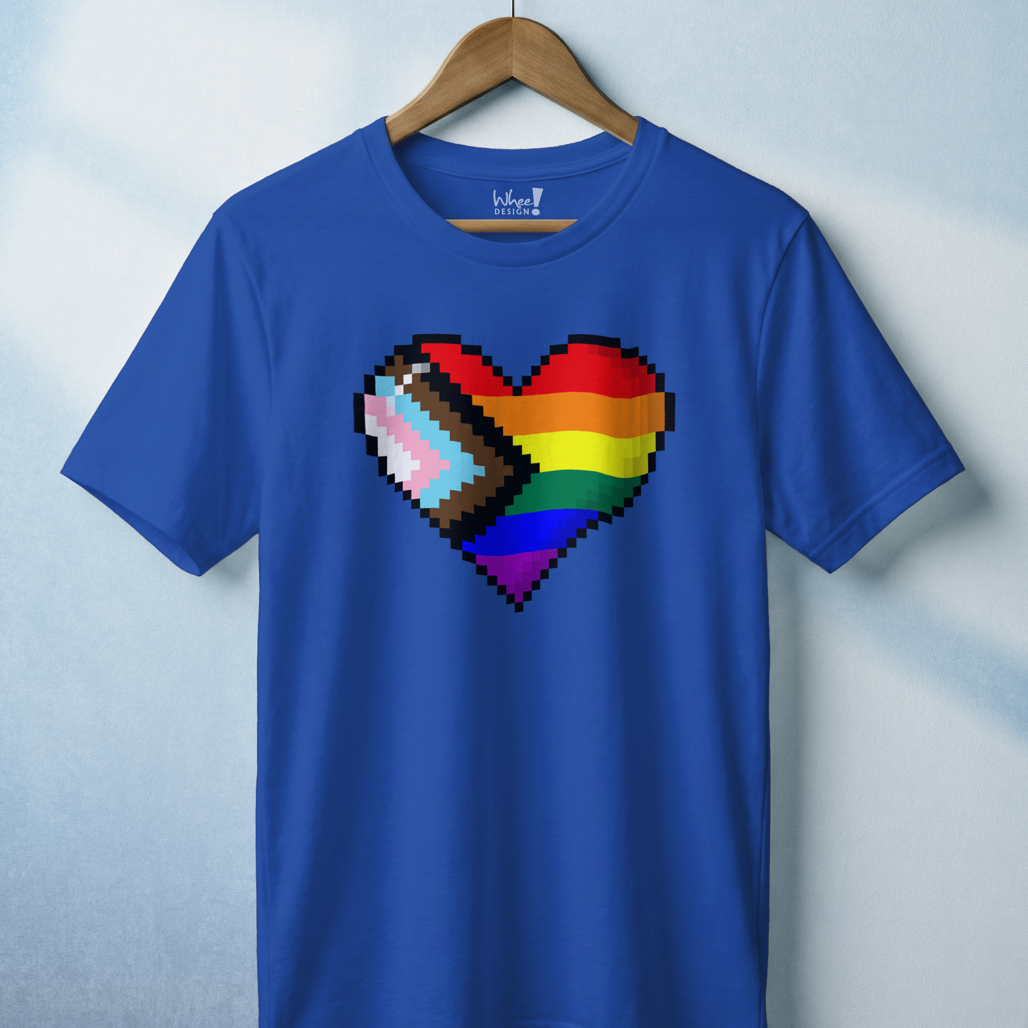 8-Bit Love Pixel Heart Custom Pride Flag Tee