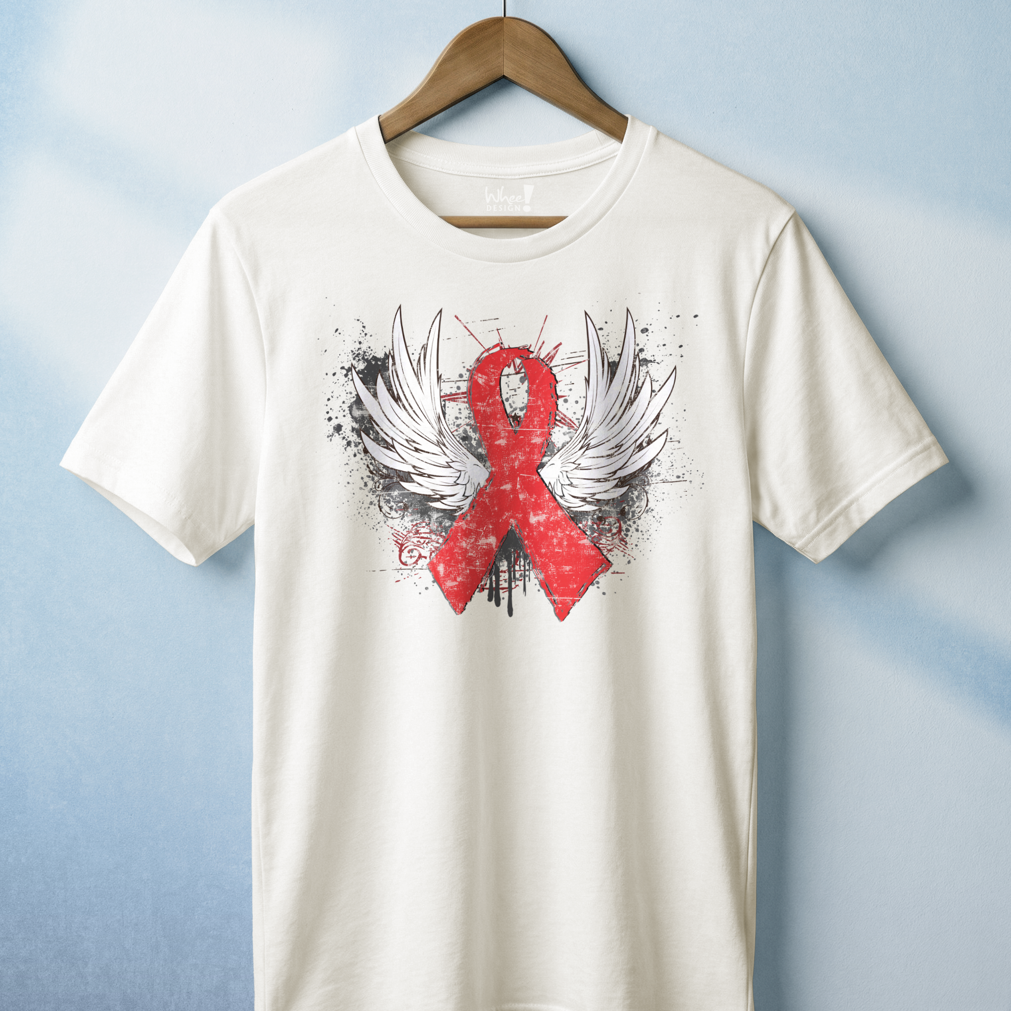 Winged Red Ribbon - World AIDS Day T-Shirt
