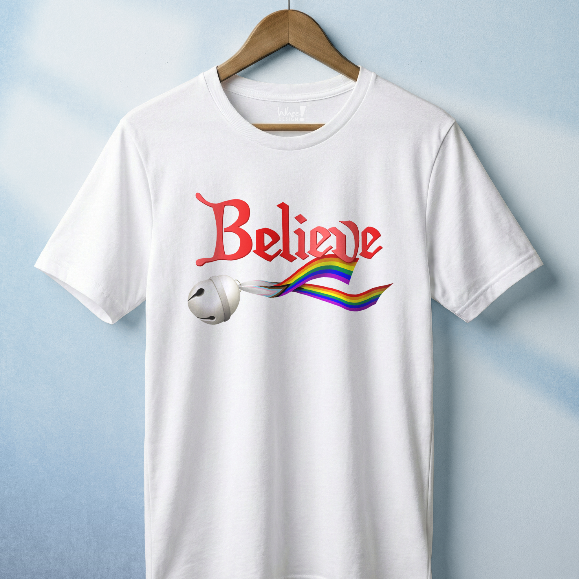 Custom Pride Believe Jingle Bell T-Shirt