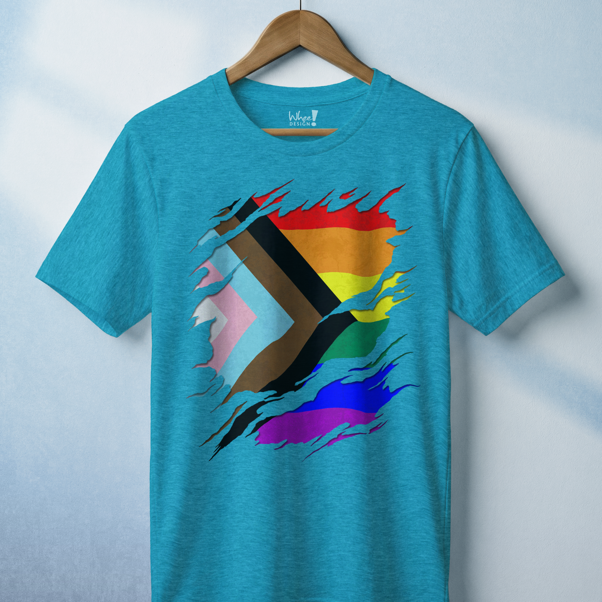 Ripped Reveal Custom Pride Flag Tee