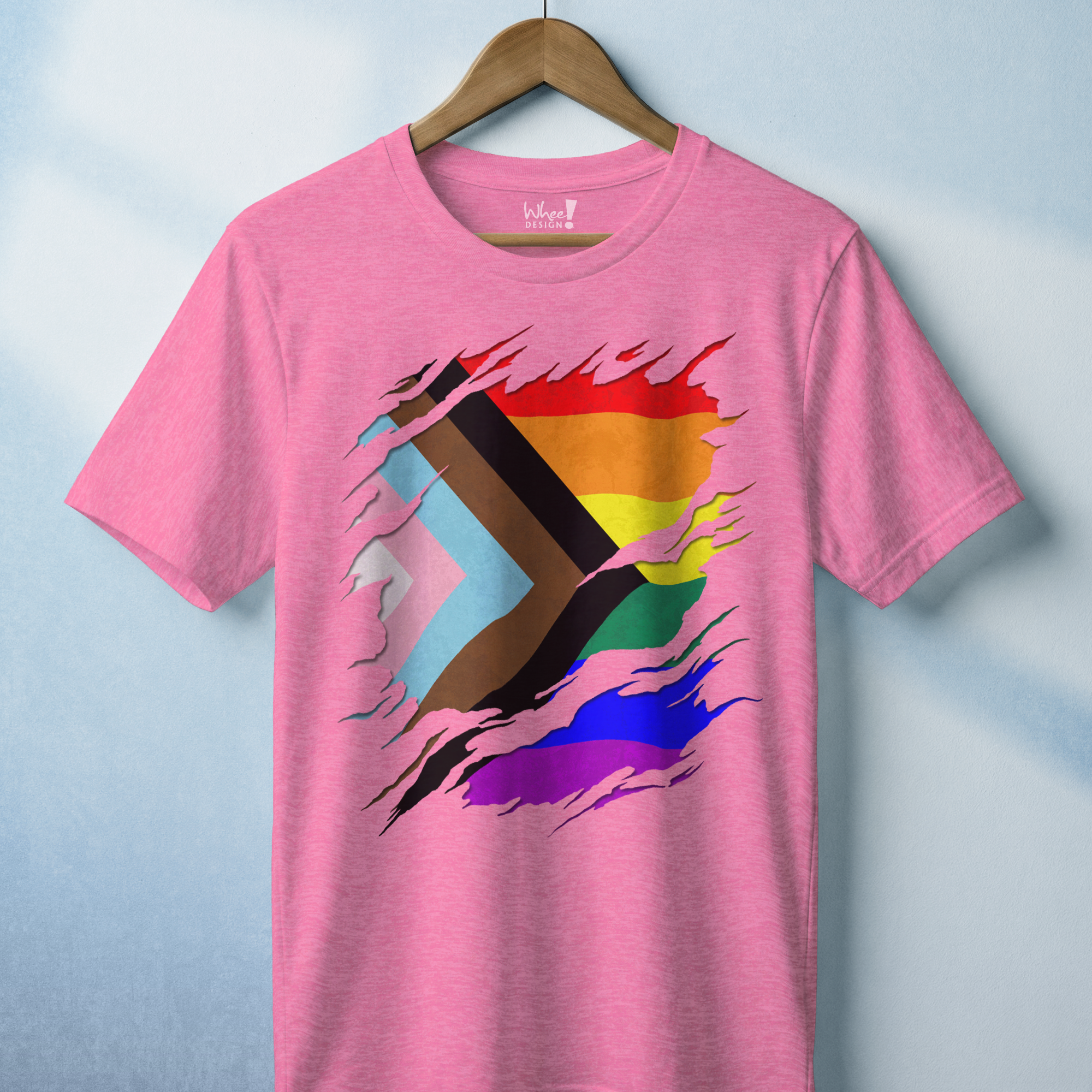 Ripped Reveal Custom Pride Flag Tee