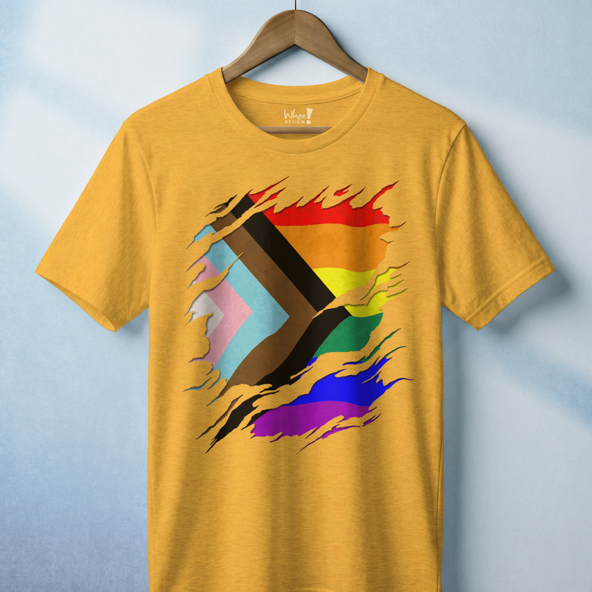 Ripped Reveal Custom Pride Flag Tee