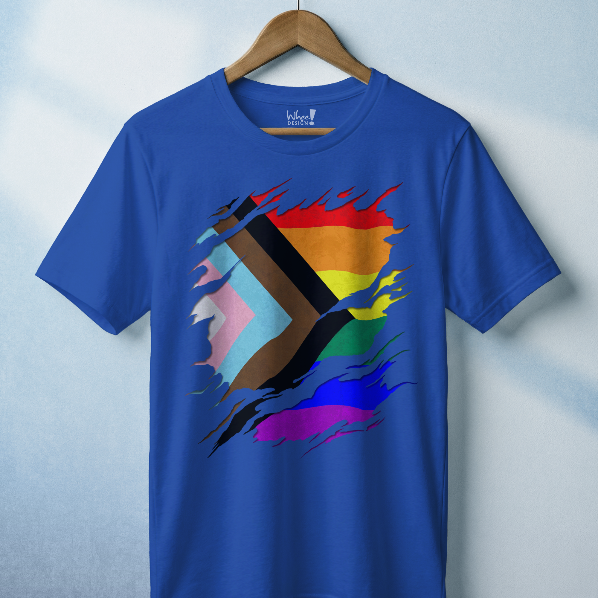 Ripped Reveal Custom Pride Flag Tee