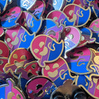 Bi-nshee (bisexual pride) hard enamel pin