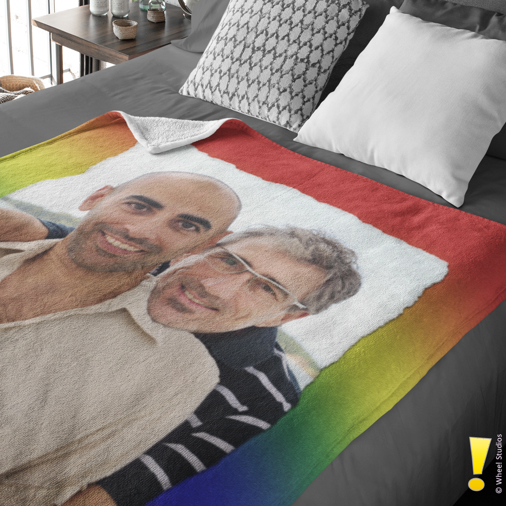 Personalized Photo LGBTQ Pride Velveteen Plush Blanket