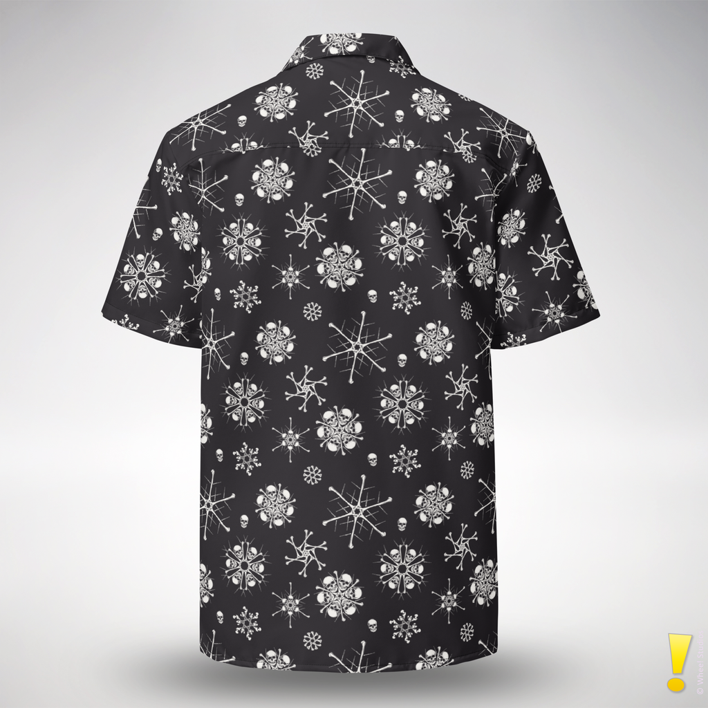 Bone Snowflake Hawaiian Shirt