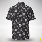 Bone Snowflake Hawaiian Shirt