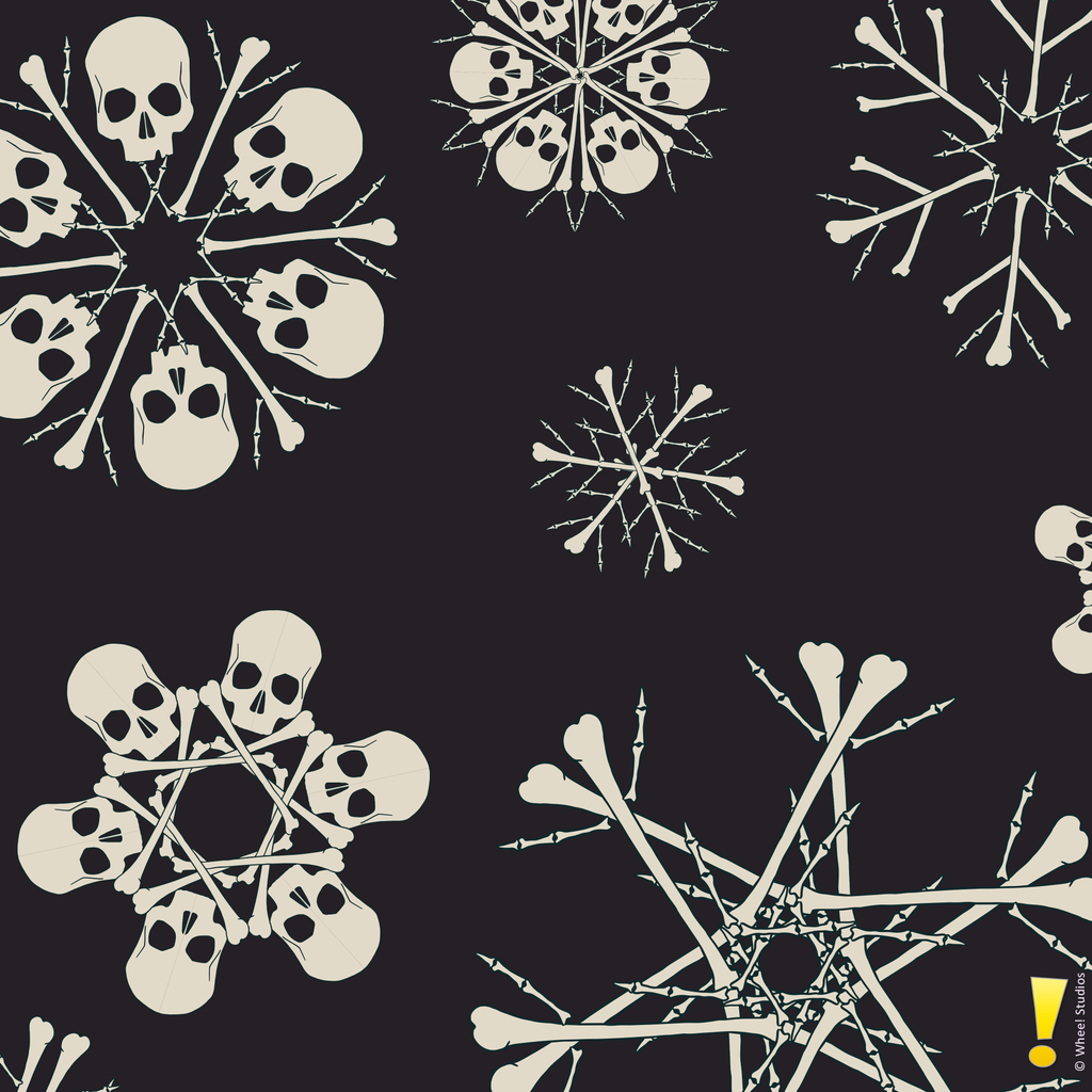 Bone Snowflake Hawaiian Shirt