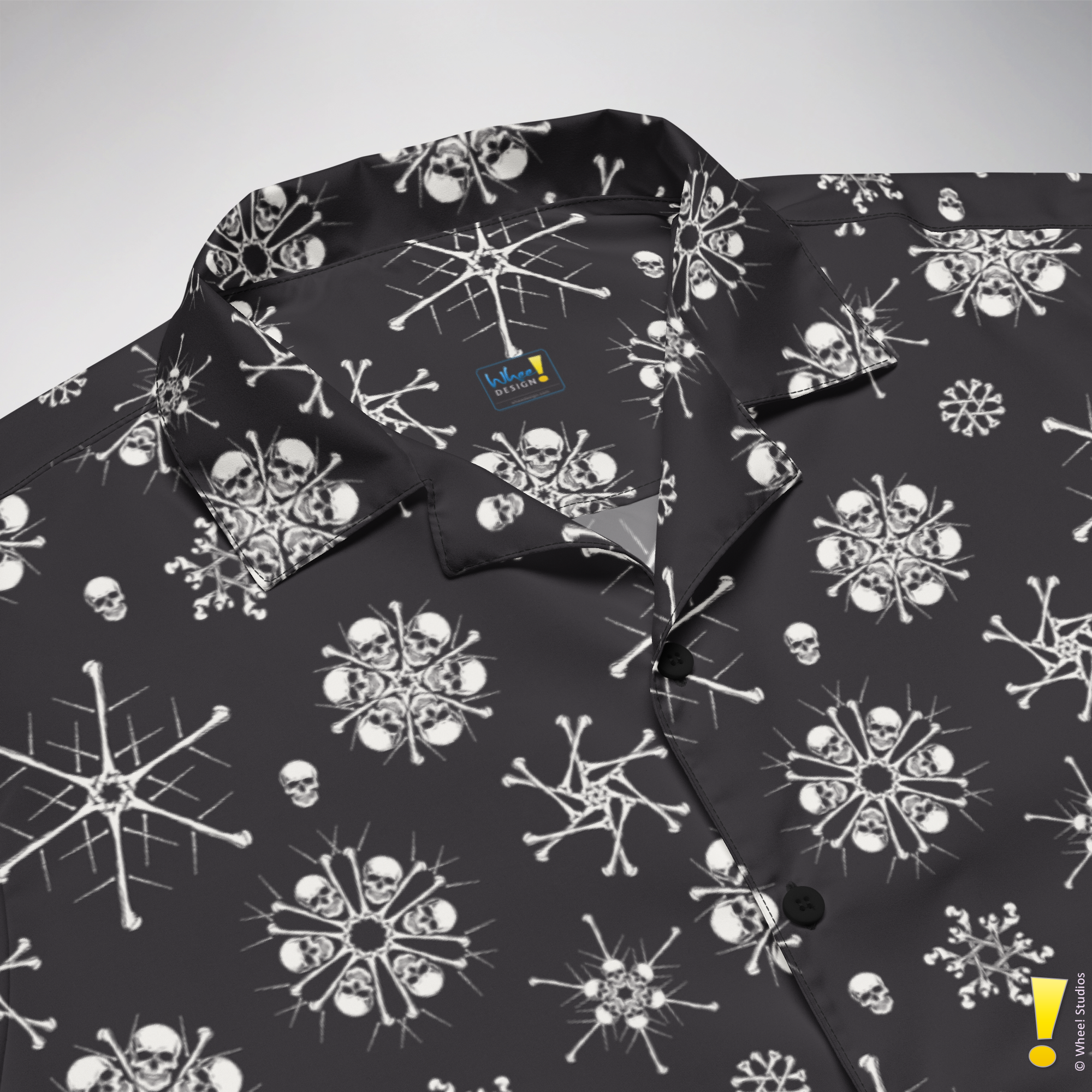 Bone Snowflake Hawaiian Shirt