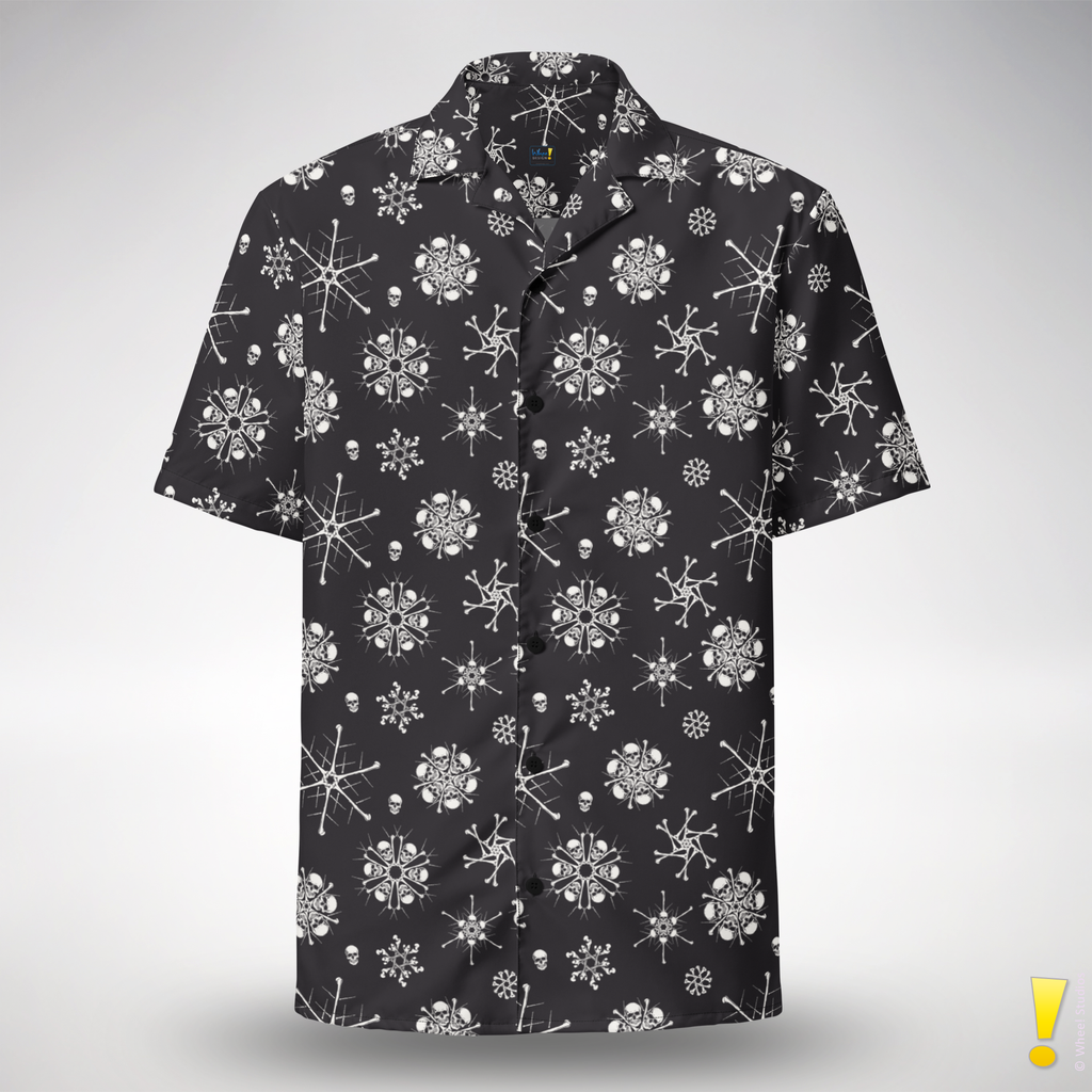 Bone Snowflake Hawaiian Shirt
