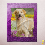 Personalized Photo Crystal Border Velveteen Plush Blanket