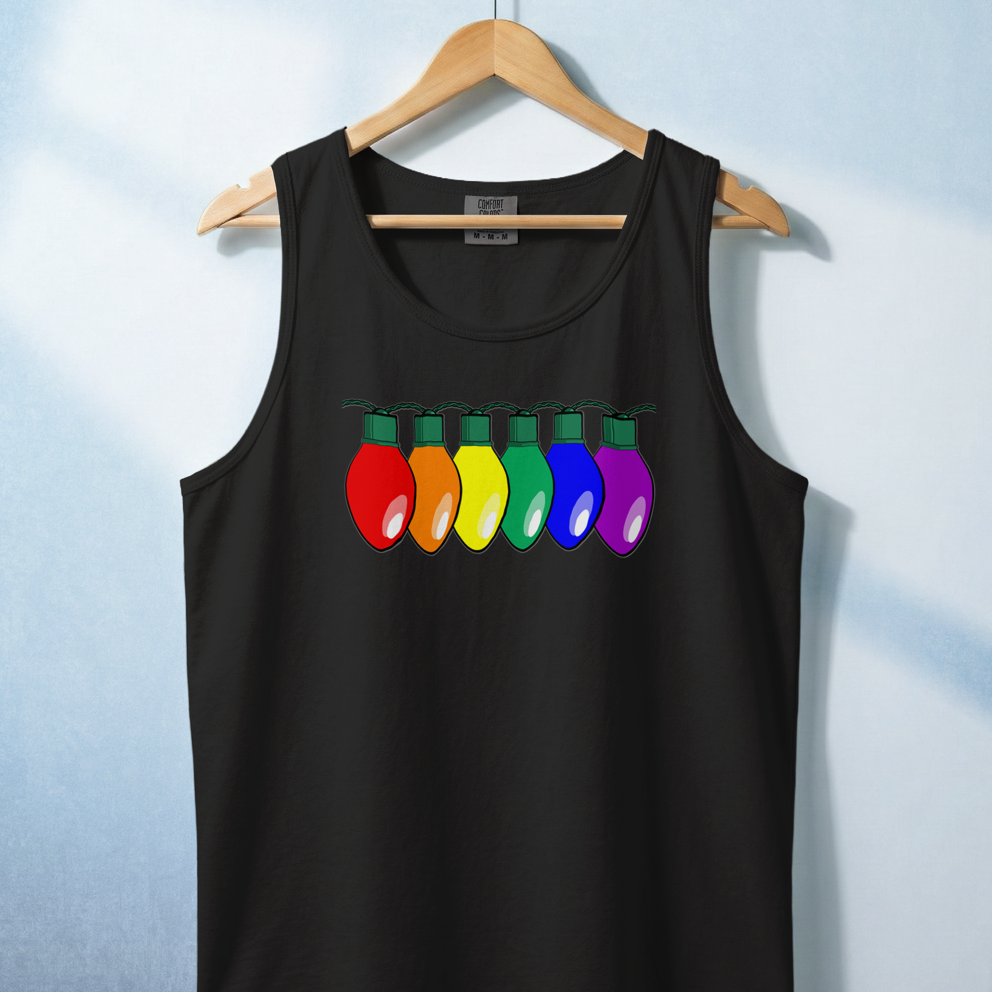 Pride Christmas Lights Custom Tank Top