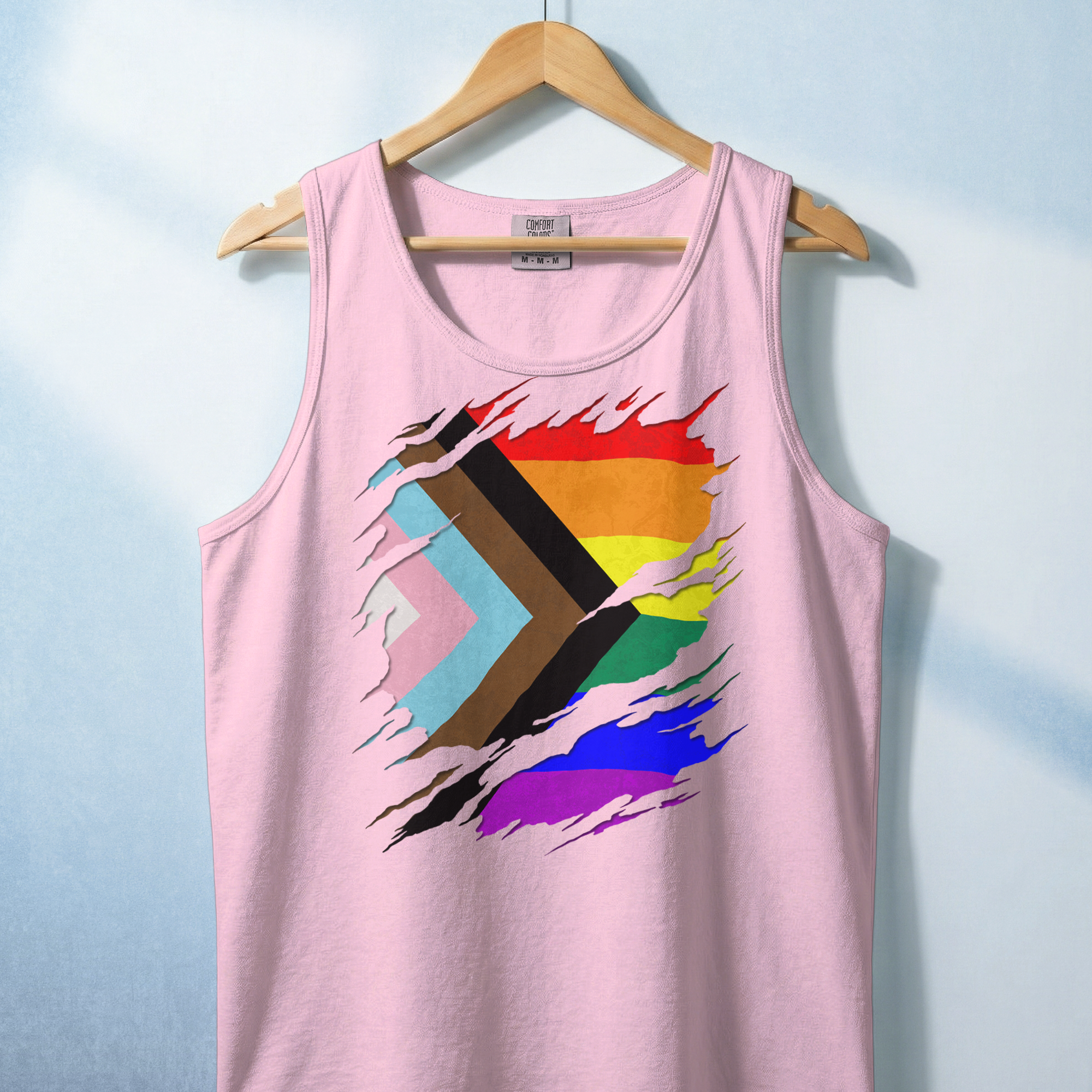 Ripped Reveal Custom Pride Flag Tank Top