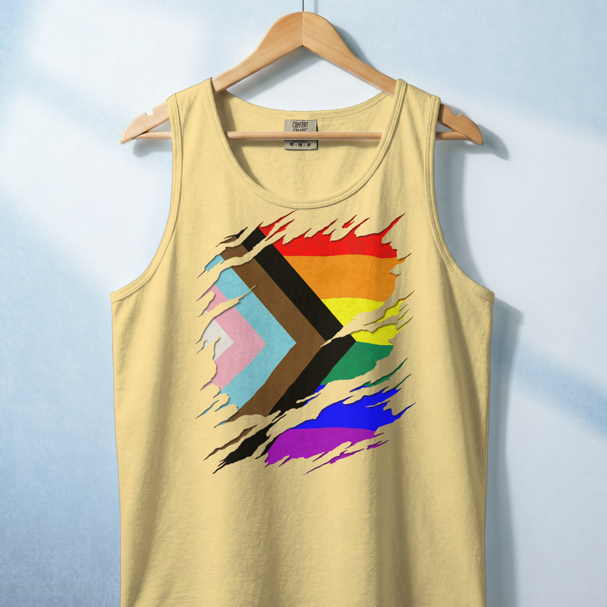 Ripped Reveal Custom Pride Flag Tank Top