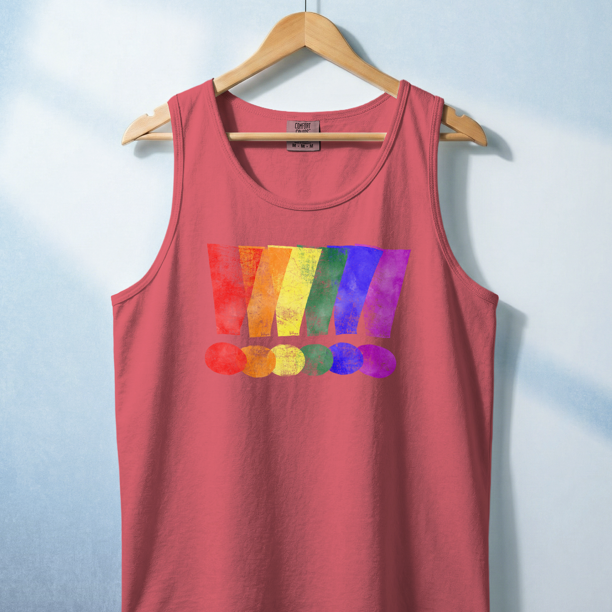Grunge Exclamation Custom Pride Tank Top