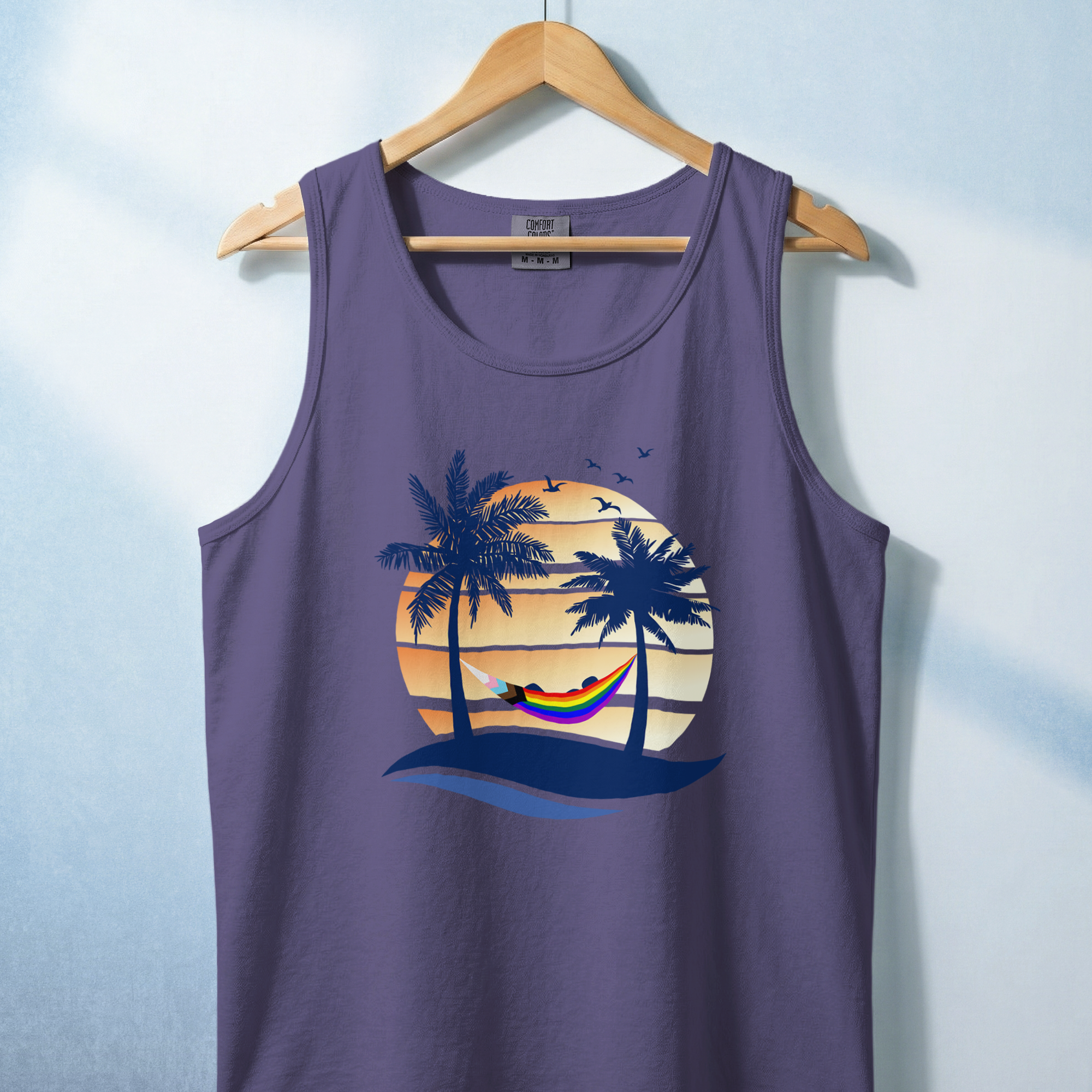 Island Vibes Custom Pride Hammock Tank Top