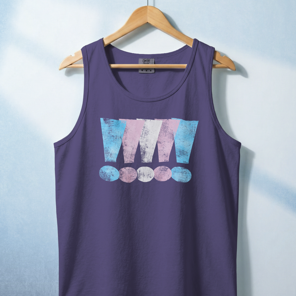 Grunge Exclamation Custom Pride Tank Top