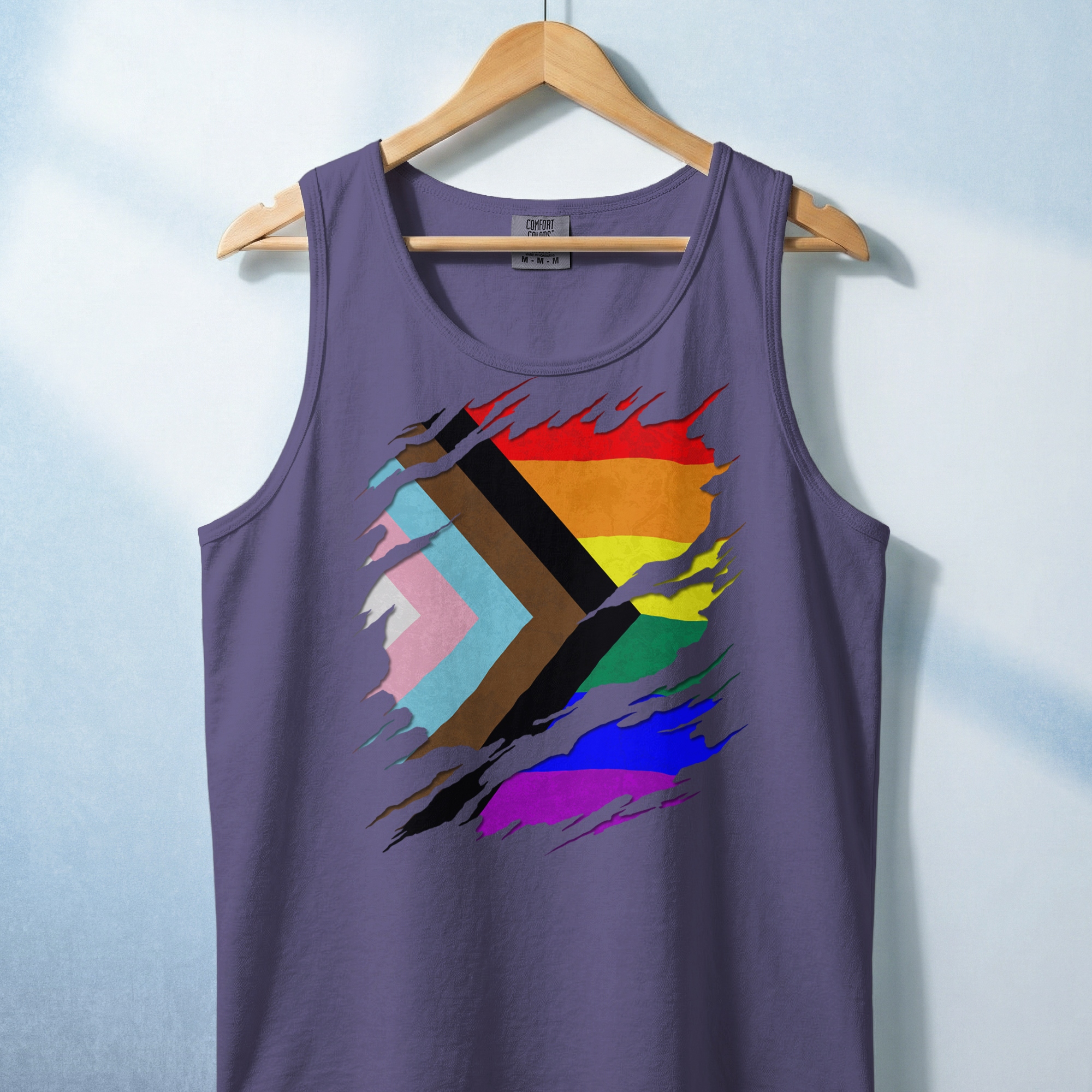 Ripped Reveal Custom Pride Flag Tank Top