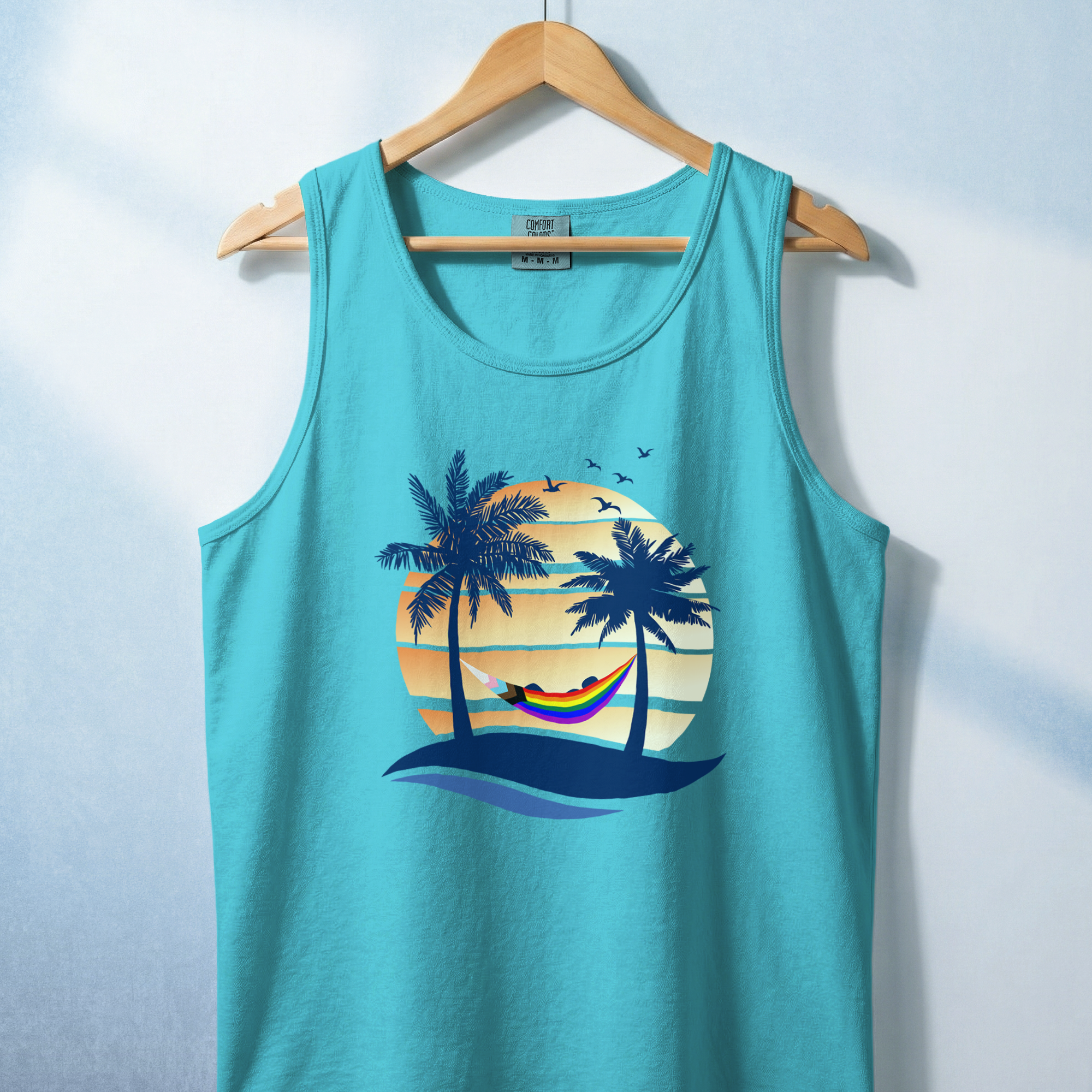 Island Vibes Custom Pride Hammock Tank Top