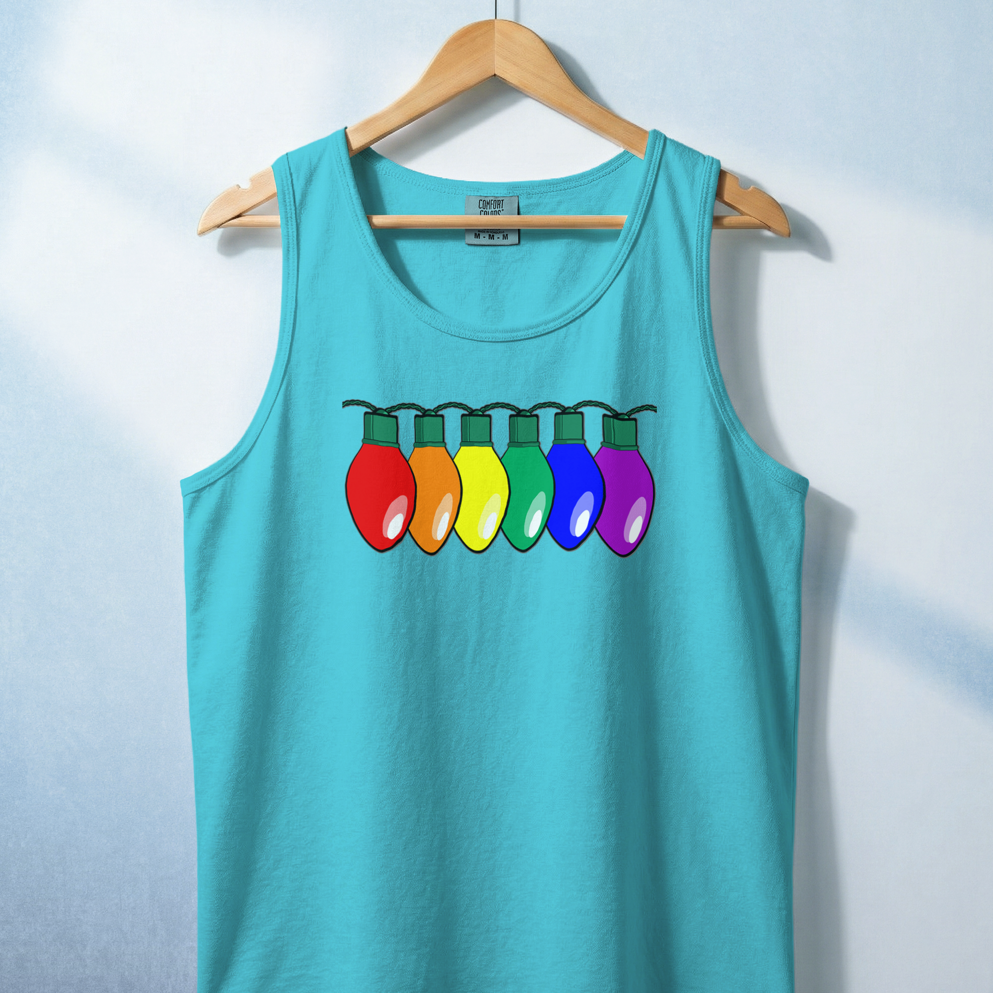 Pride Christmas Lights Custom Tank Top