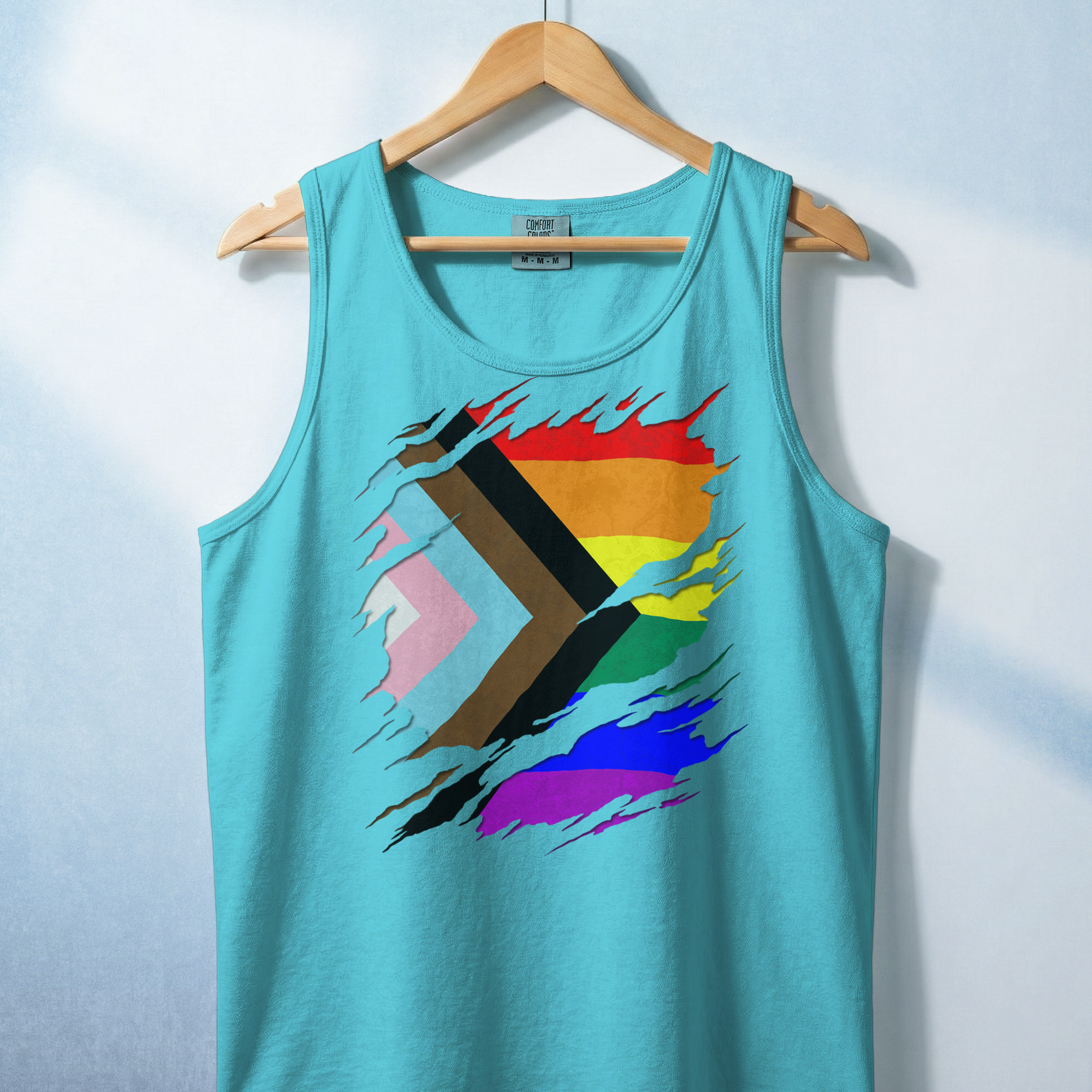 Ripped Reveal Custom Pride Flag Tank Top
