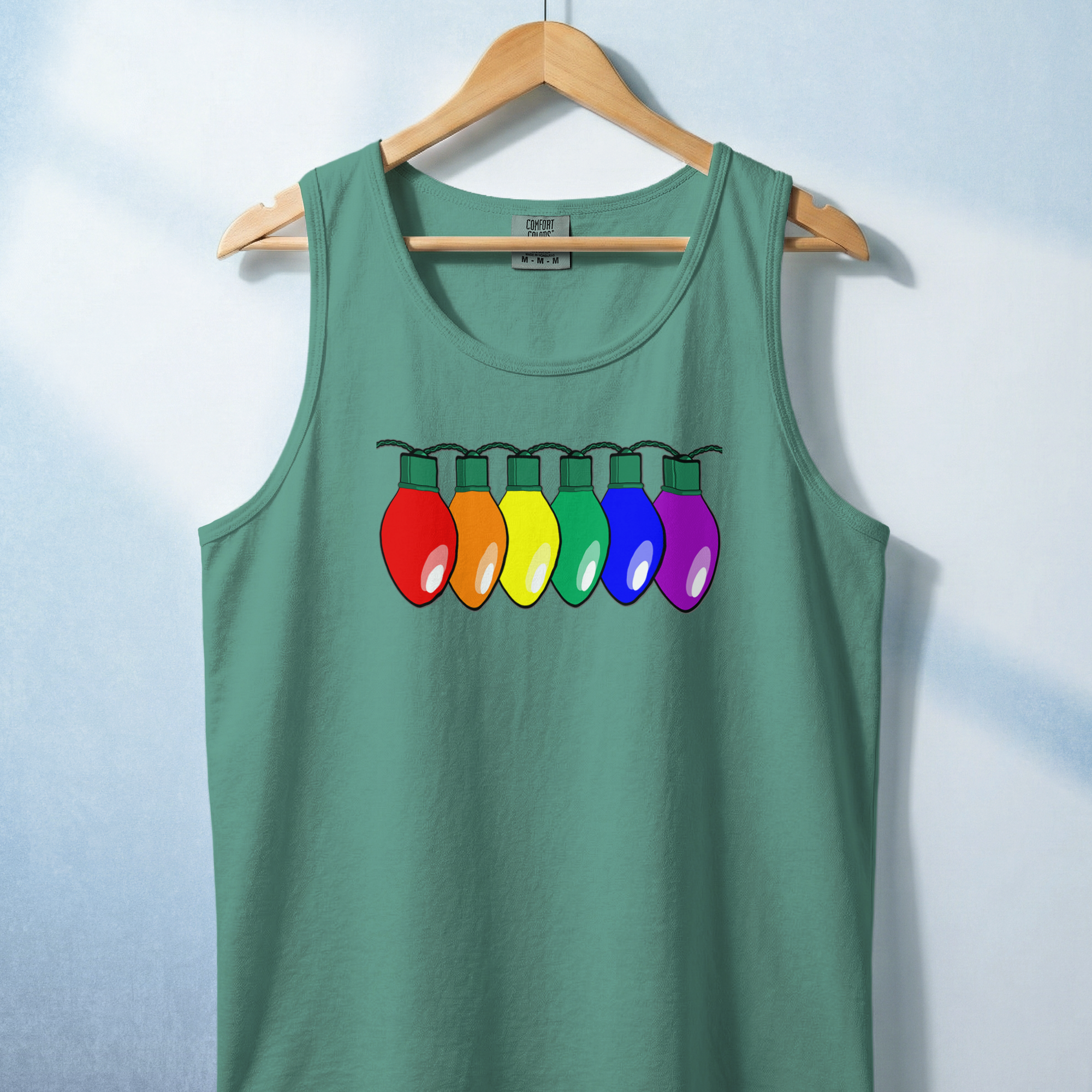 Pride Christmas Lights Custom Tank Top