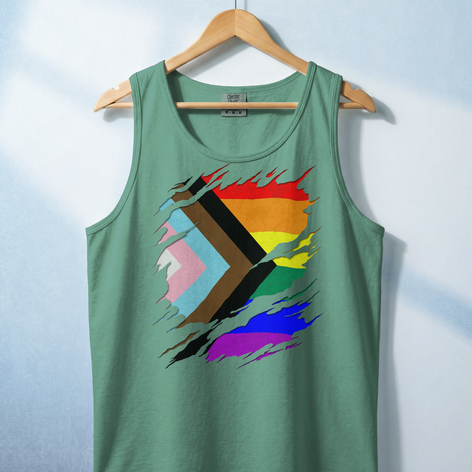 Ripped Reveal Custom Pride Flag Tank Top