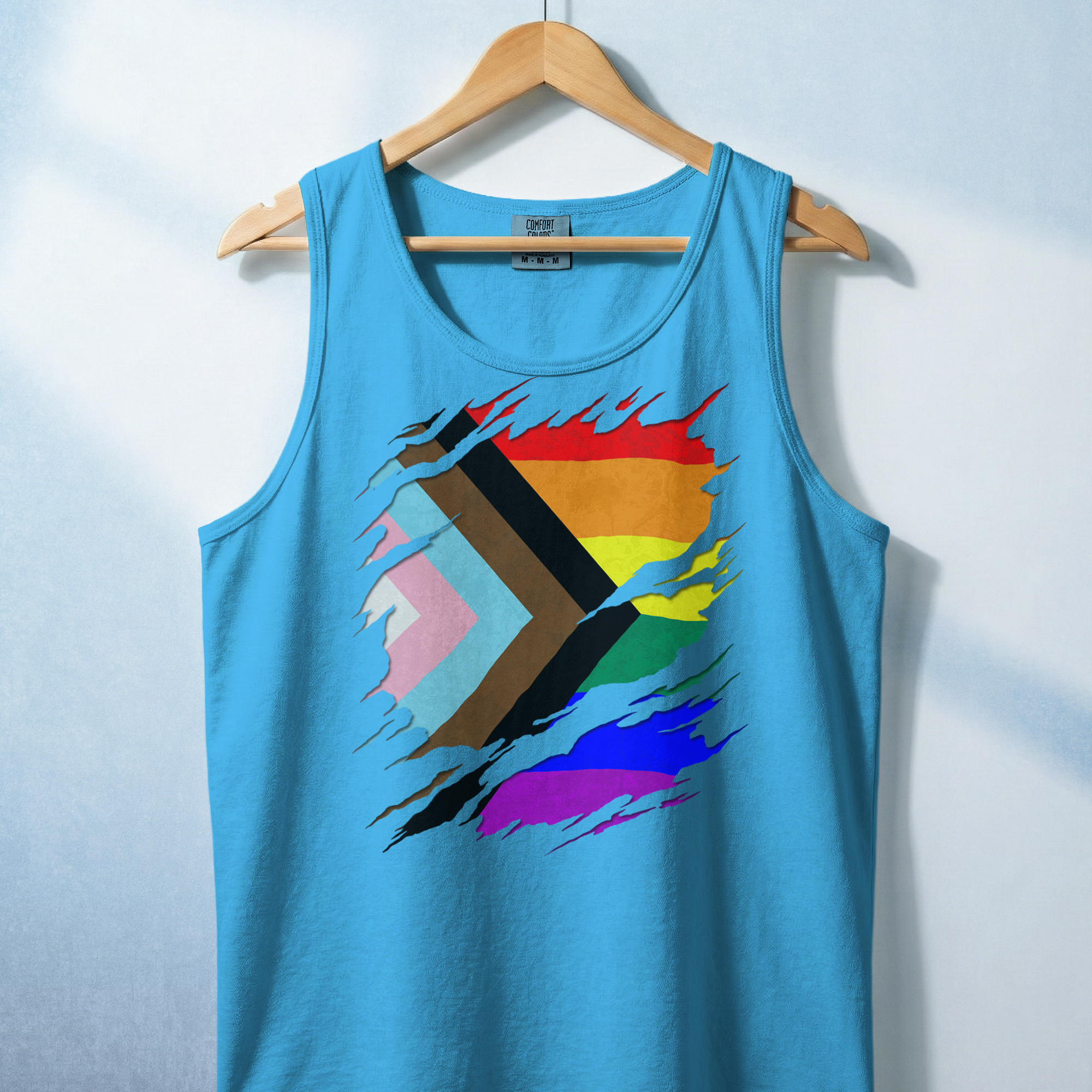 Ripped Reveal Custom Pride Flag Tank Top