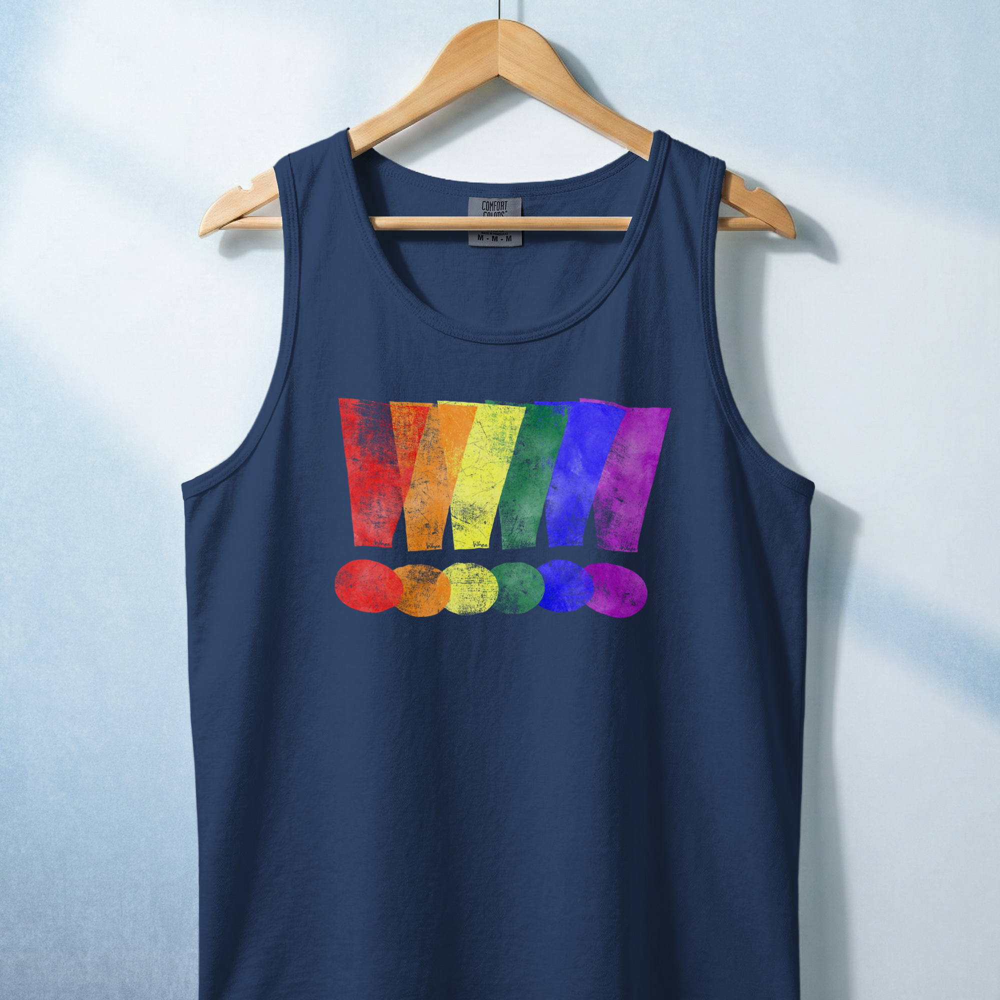 Grunge Exclamation Custom Pride Tank Top