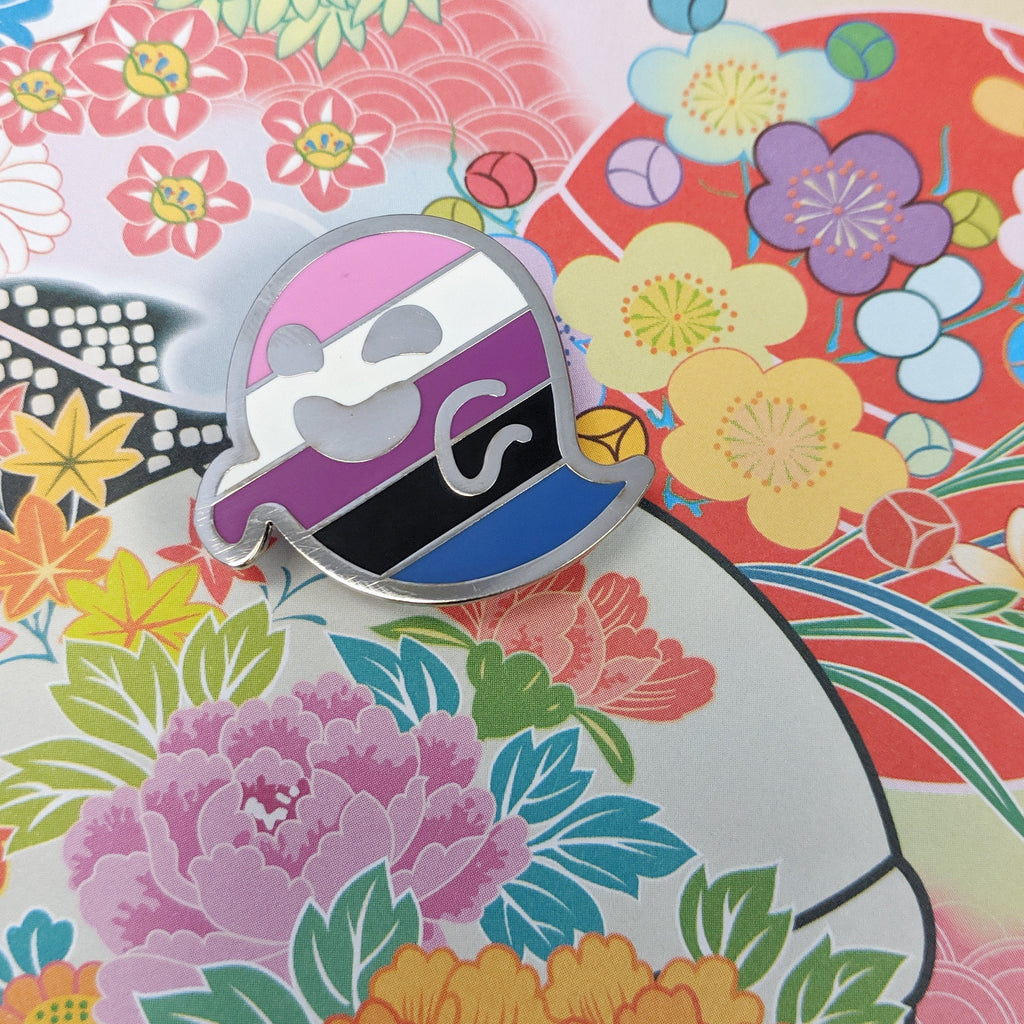 Genderfext (genderfluid pride) hard enamel pin