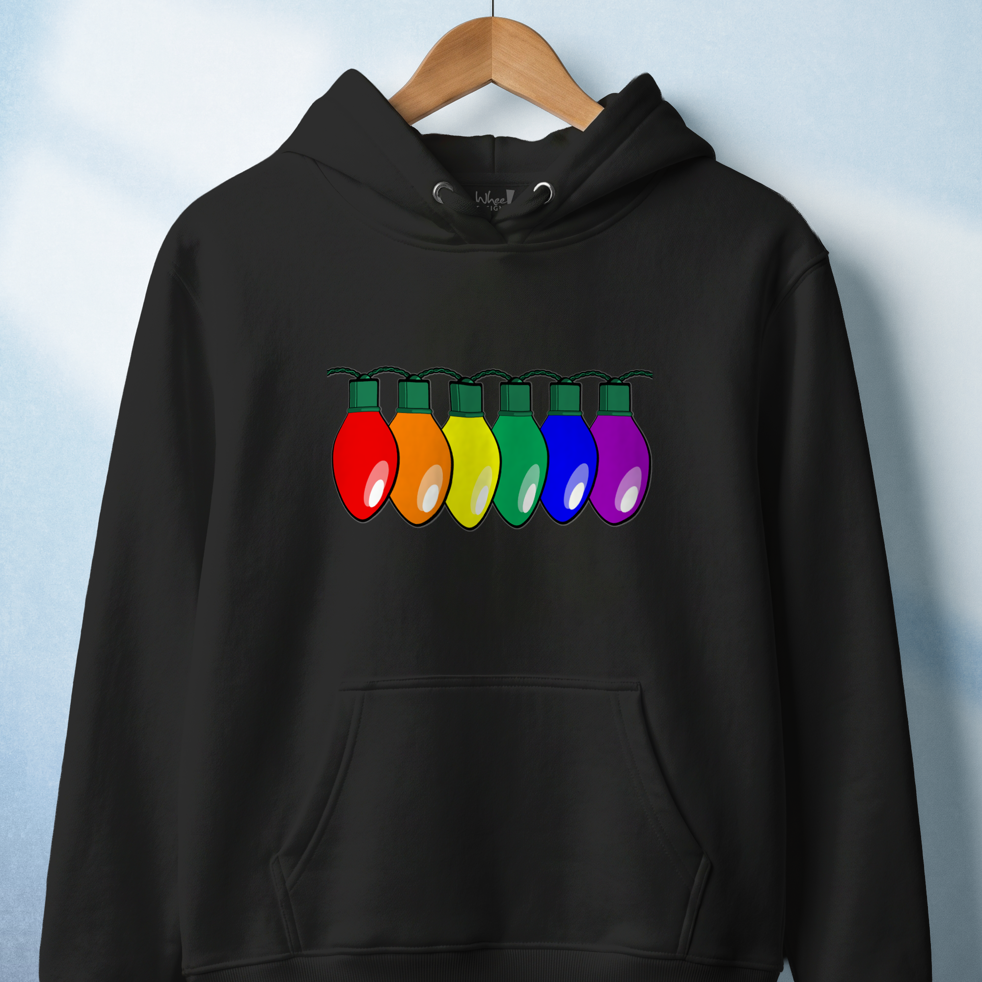 Merry & Bright Custom Pride Lights Hoodie