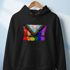 Loud & Proud Grunge Custom Pride Exclamation Hoodie