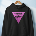 Silence = Death Hoodie Pink Triangle Hoodie