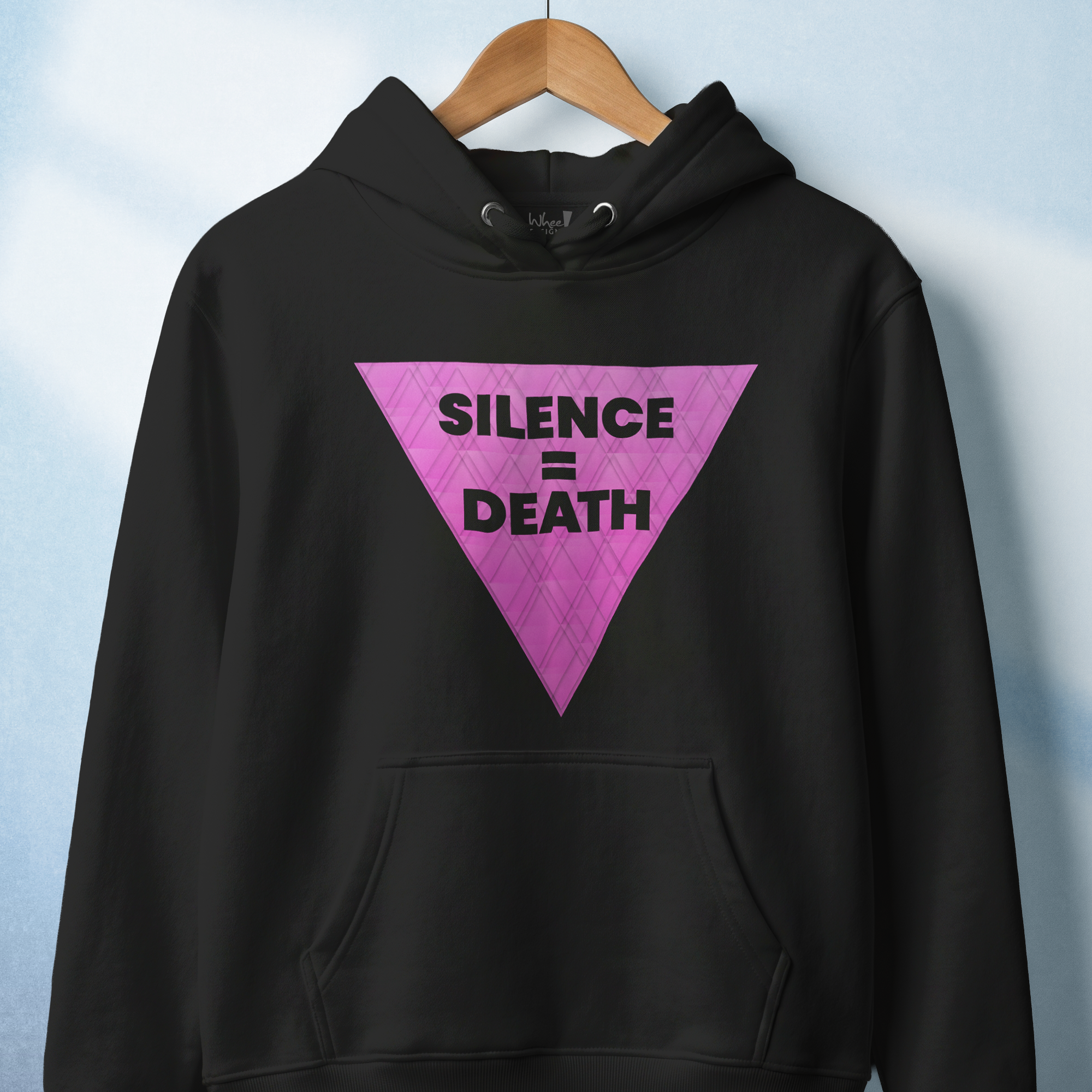Silence = Death Hoodie Pink Triangle Hoodie