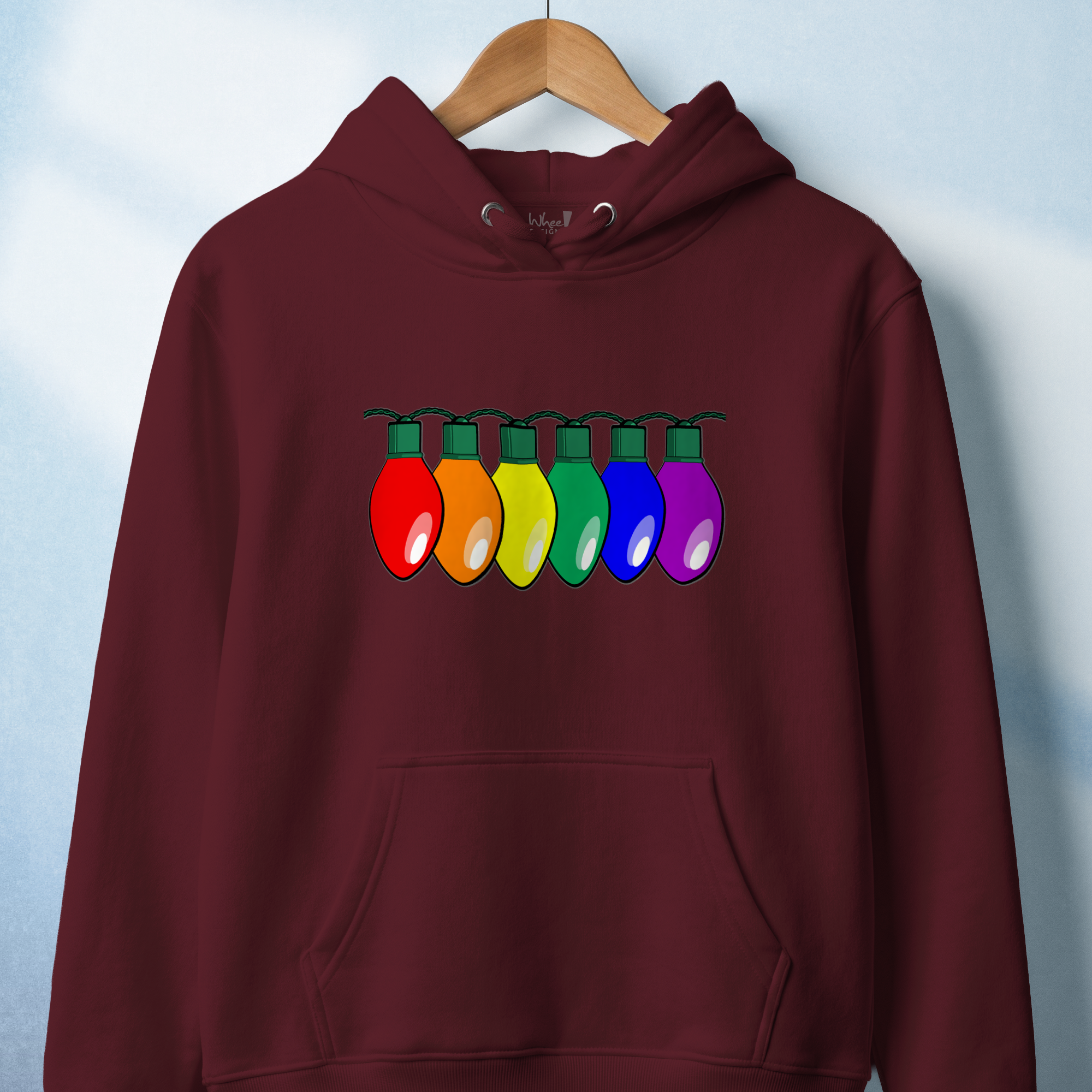Merry & Bright Custom Pride Lights Hoodie
