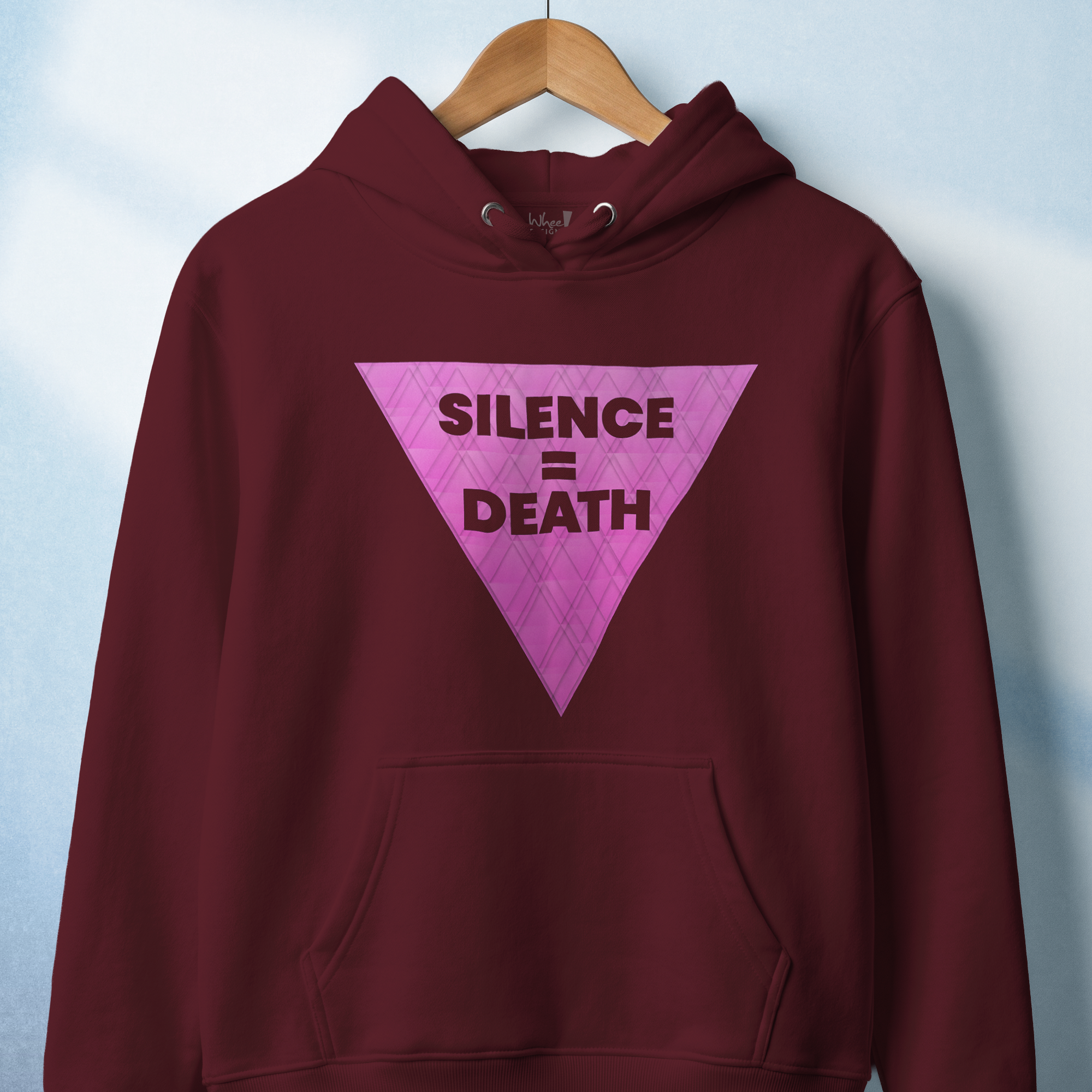 Silence = Death Hoodie Pink Triangle Hoodie