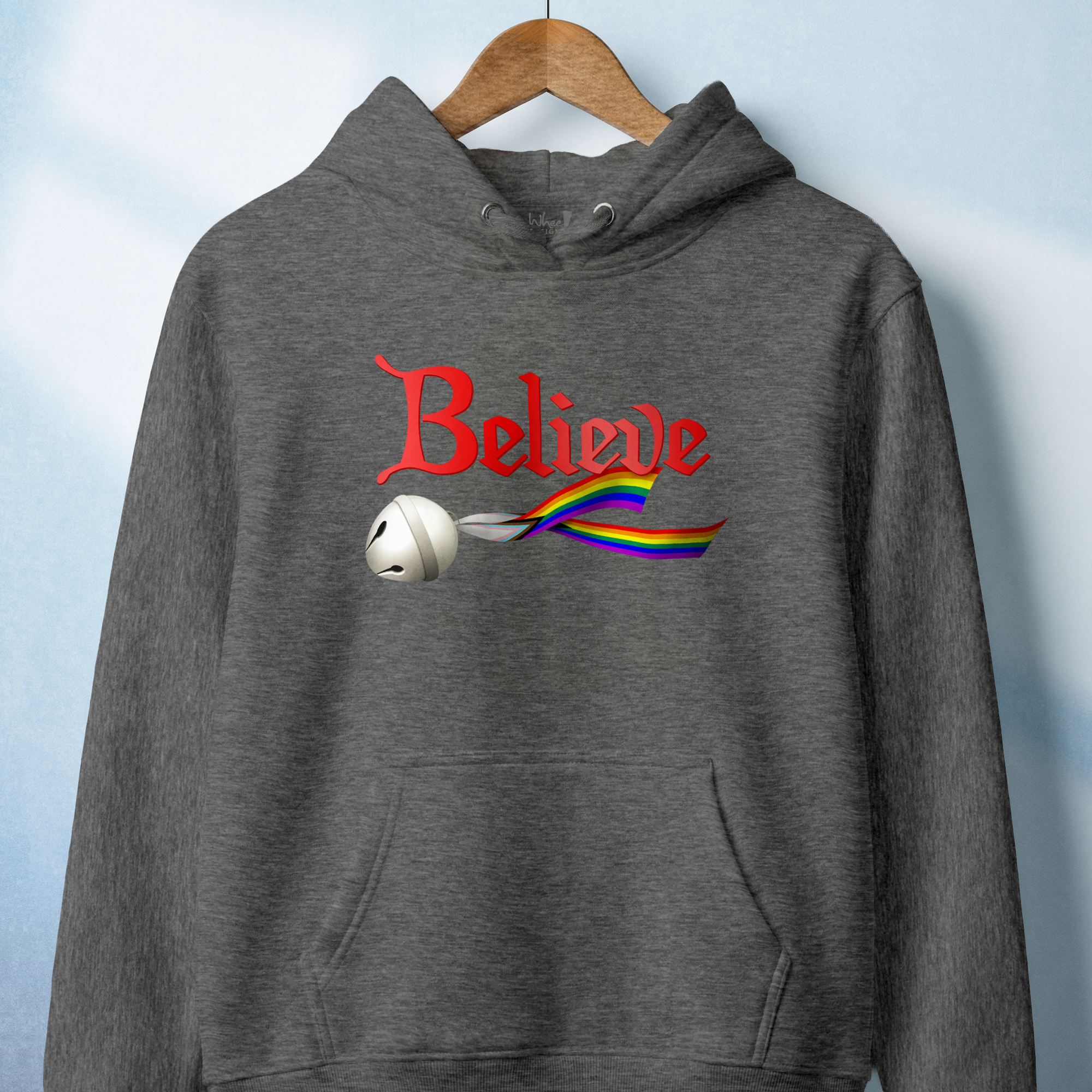 Custom Pride Believe Jingle Bell Premium Hoodie