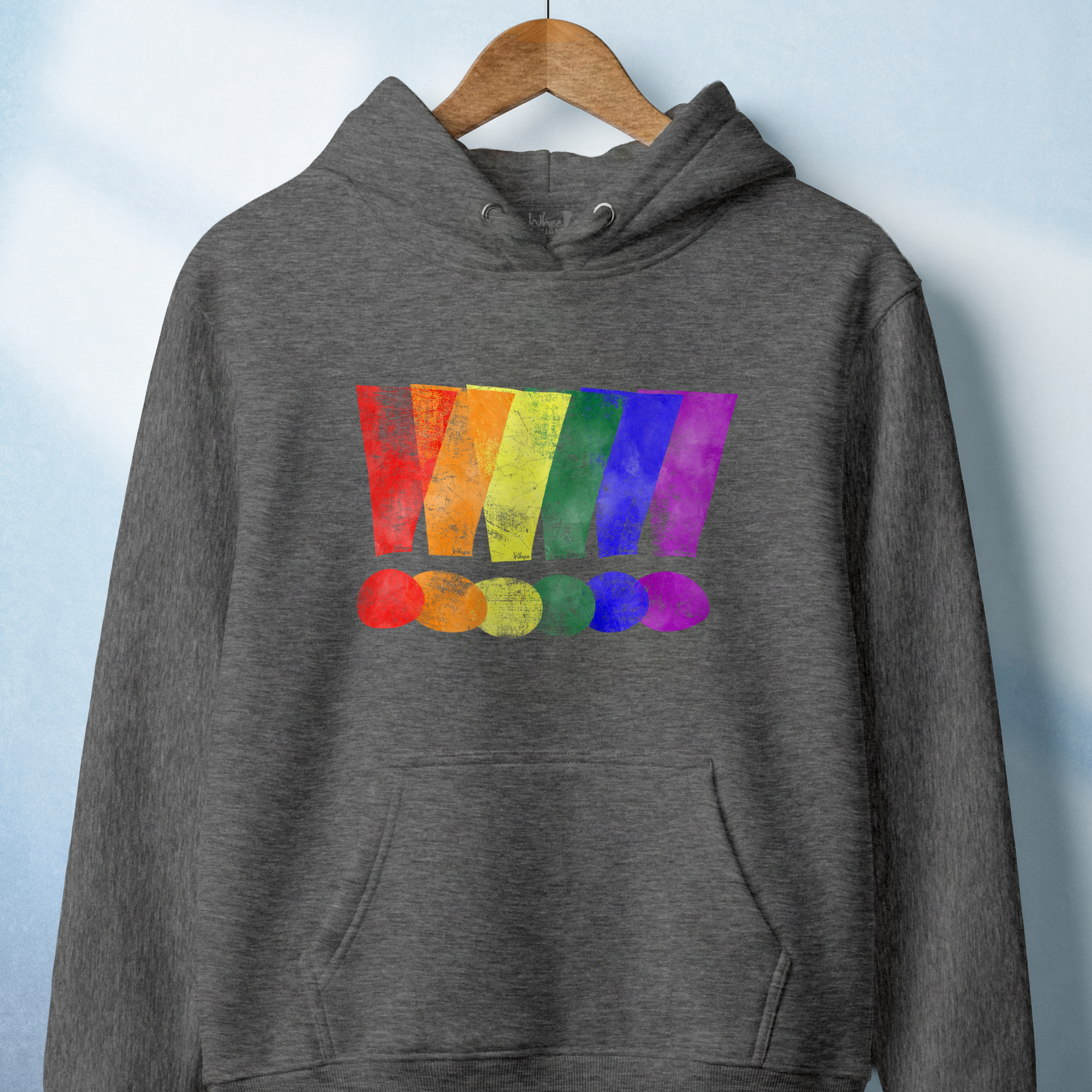 Loud & Proud Grunge Custom Pride Exclamation Hoodie