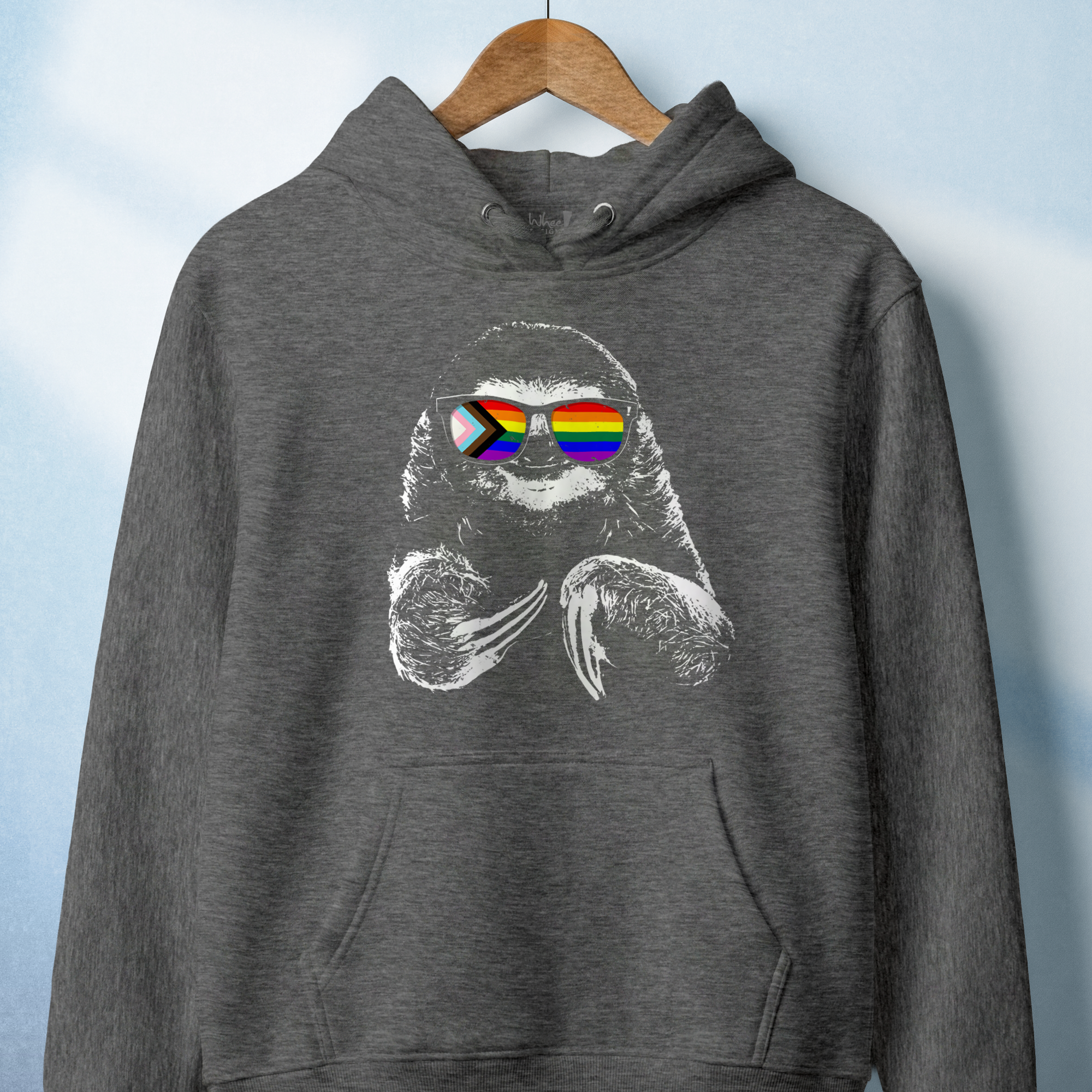 Chill Mode Sloth Custom Pride Flag Hoodie