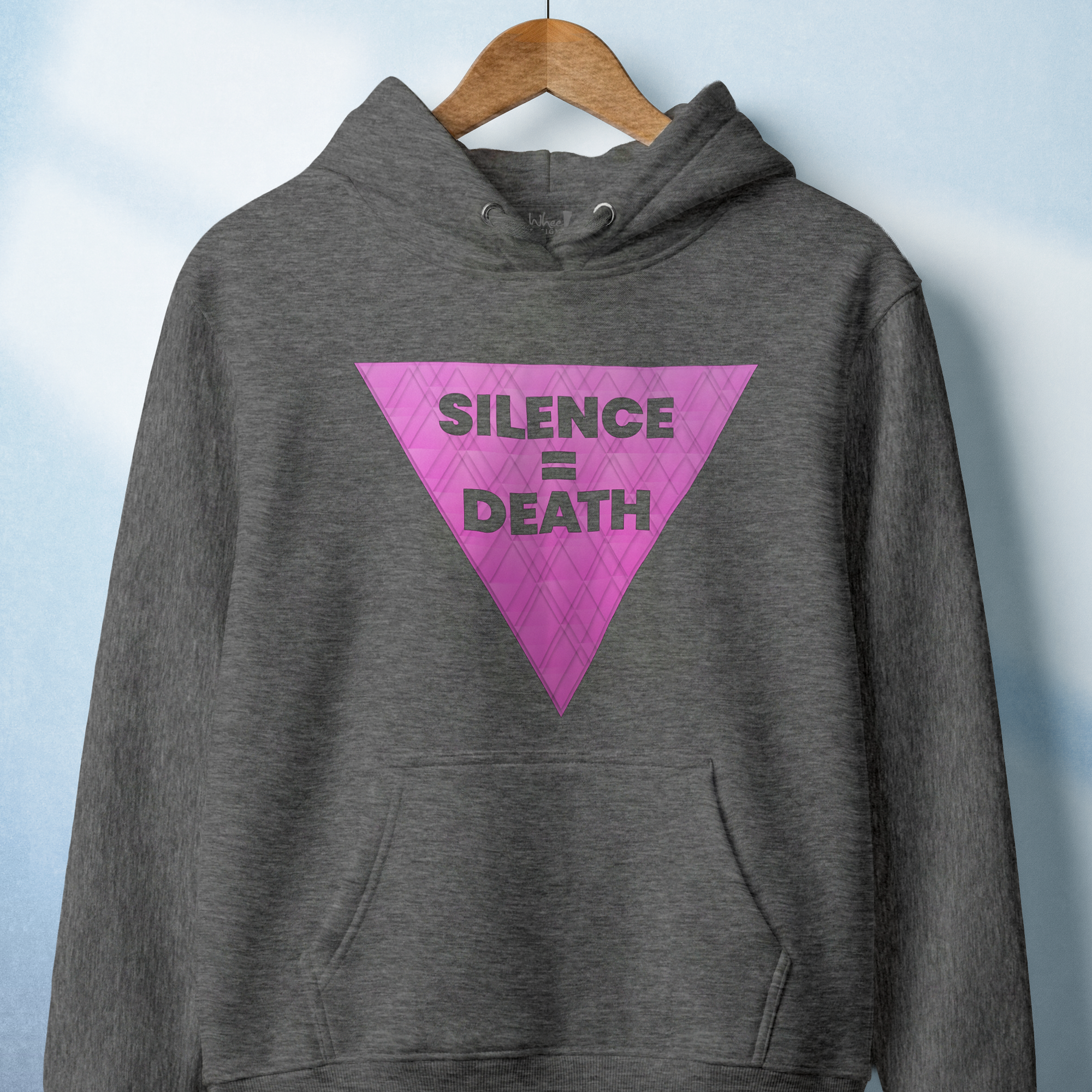 Silence = Death Hoodie Pink Triangle Hoodie