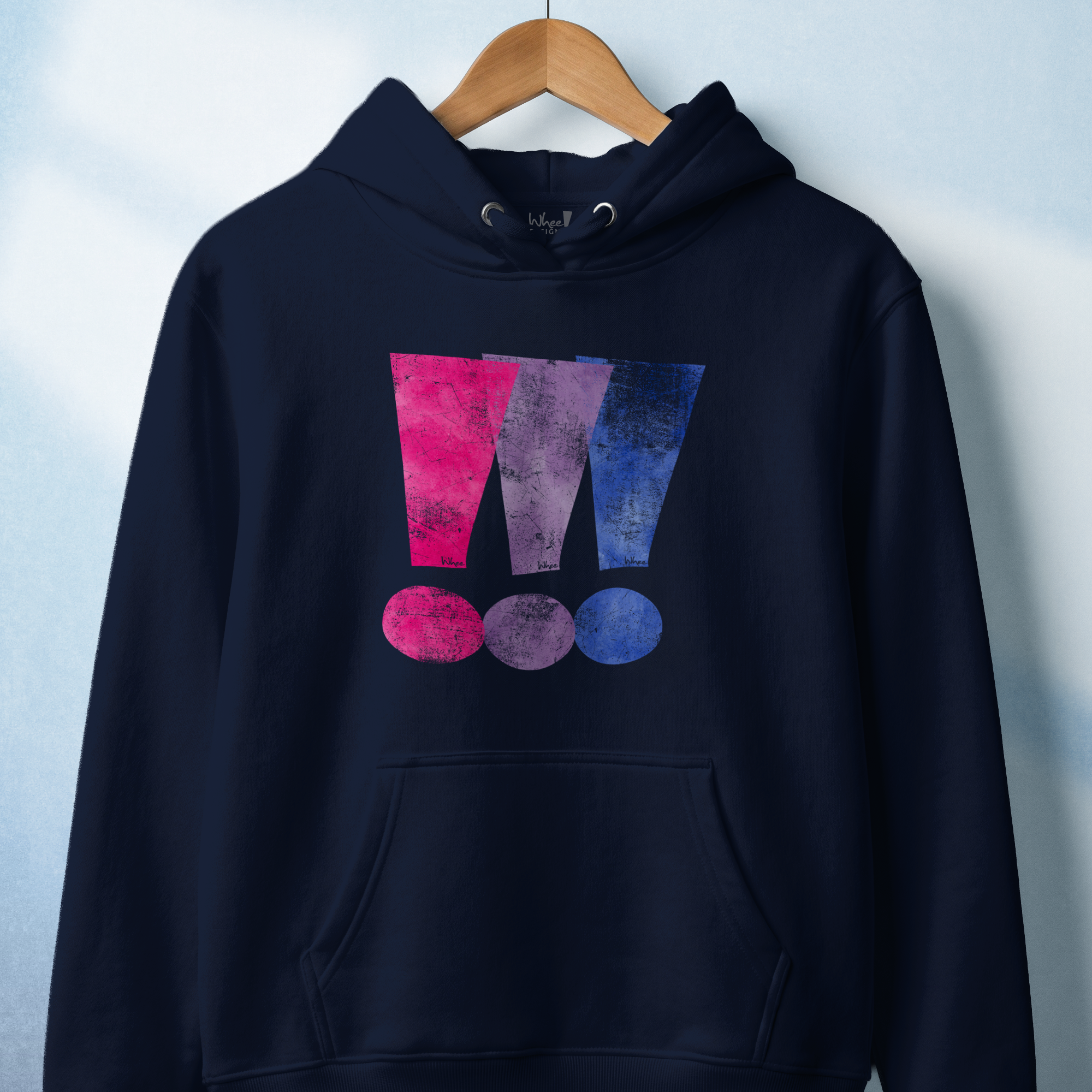 Loud & Proud Grunge Custom Pride Exclamation Hoodie